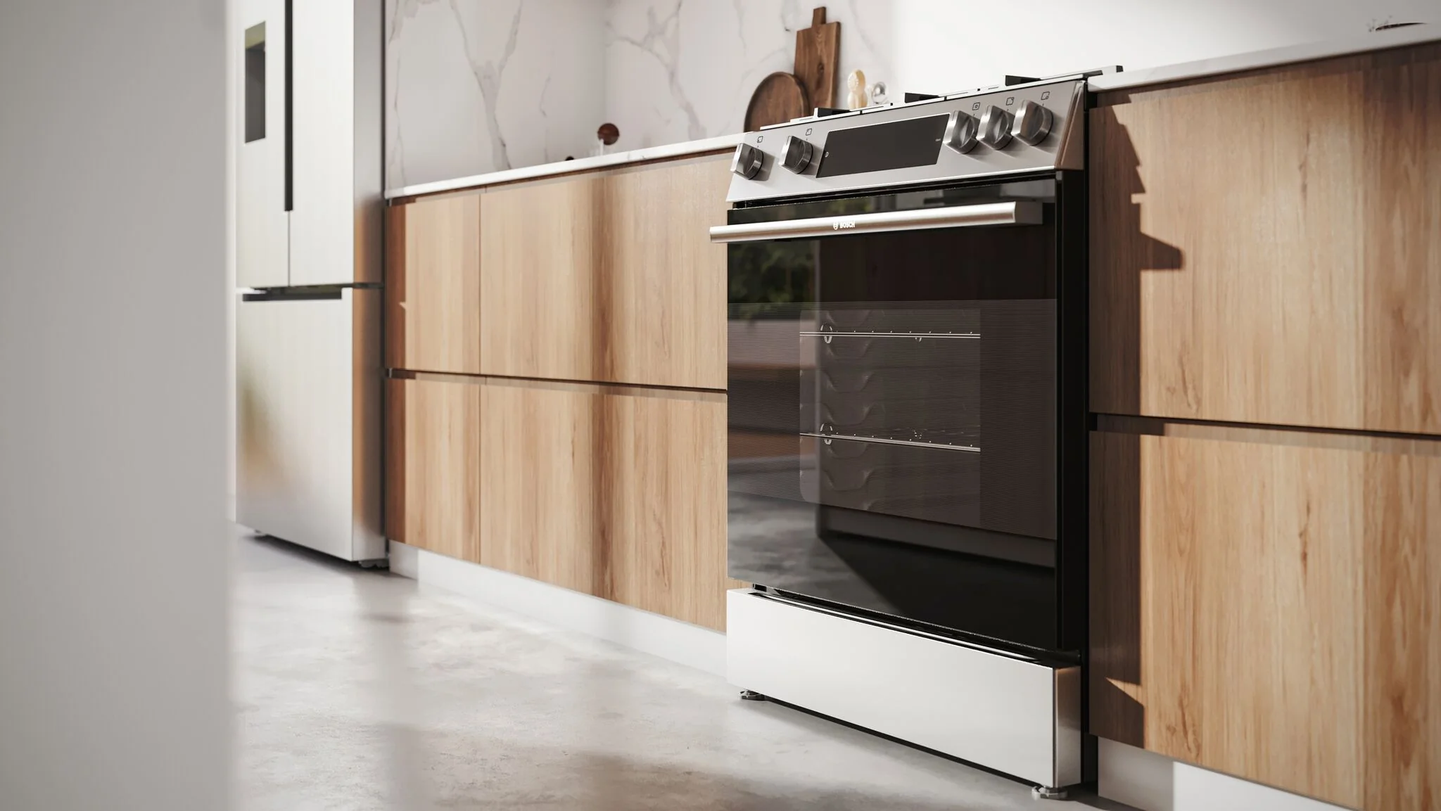 Bosch Stainless Steel 100 Series Slide-In Electric Range (5.8 Cu. Ft) - HEF1050MC - Image 6