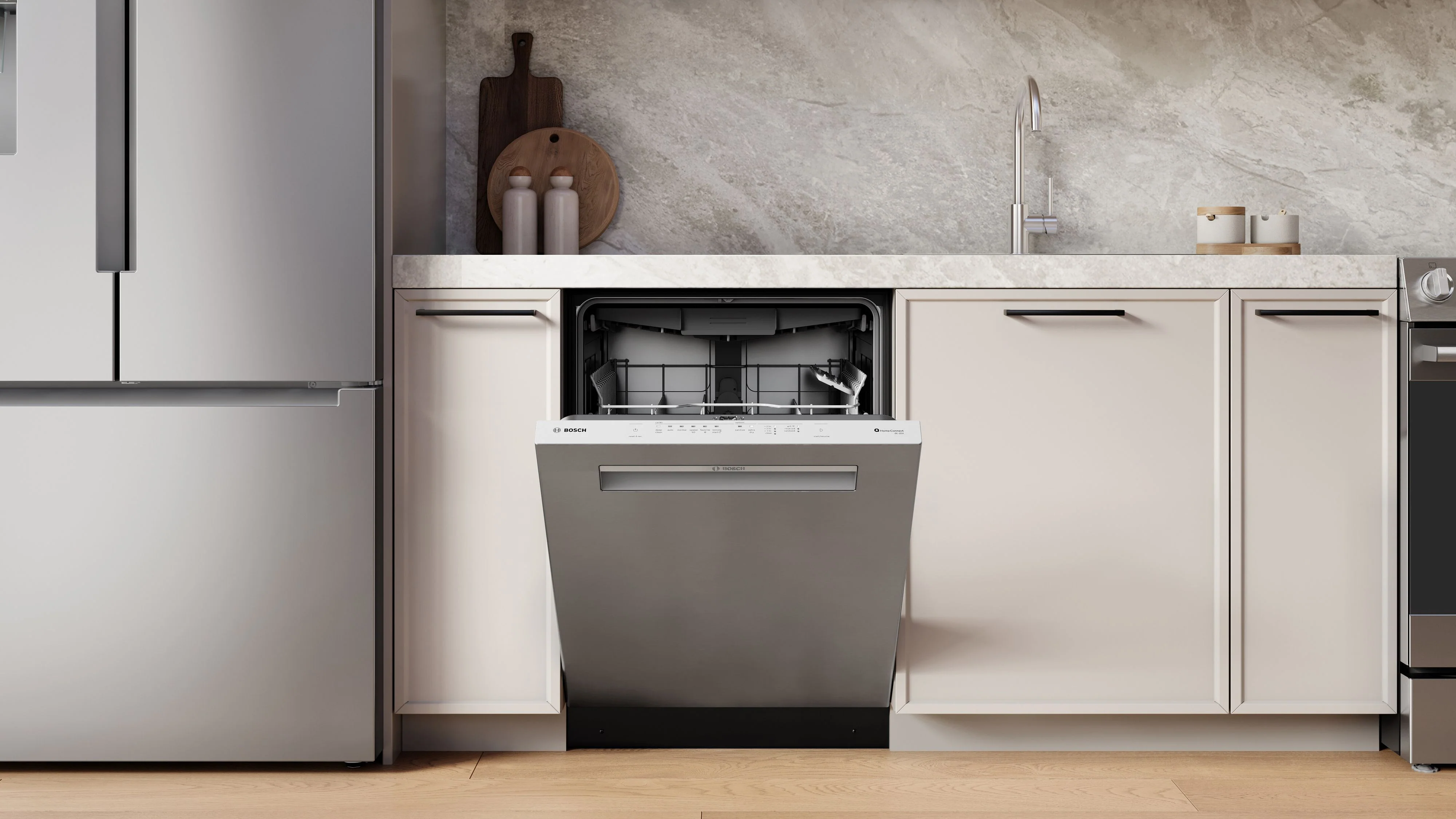 Bosch Stainless Steel 300 Series 24" Dishwasher with Pocket Handle - SHP53EM5N - Image 2