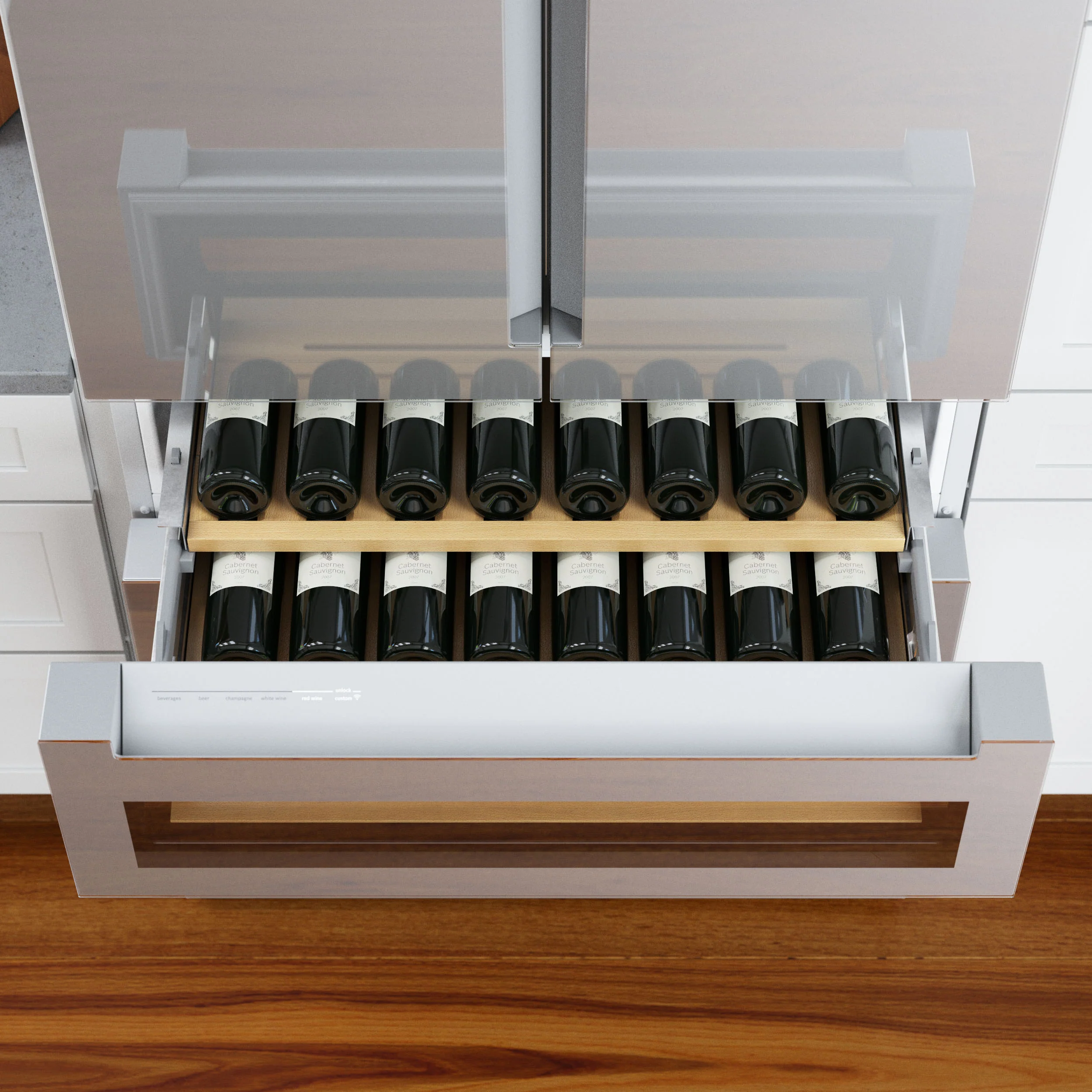 Bosch 36" 21.2 Cu. Ft. Stainless Steel Counter-Depth French Door Refrigerator with Wine Drawer - B36CL81ENG - Image 6