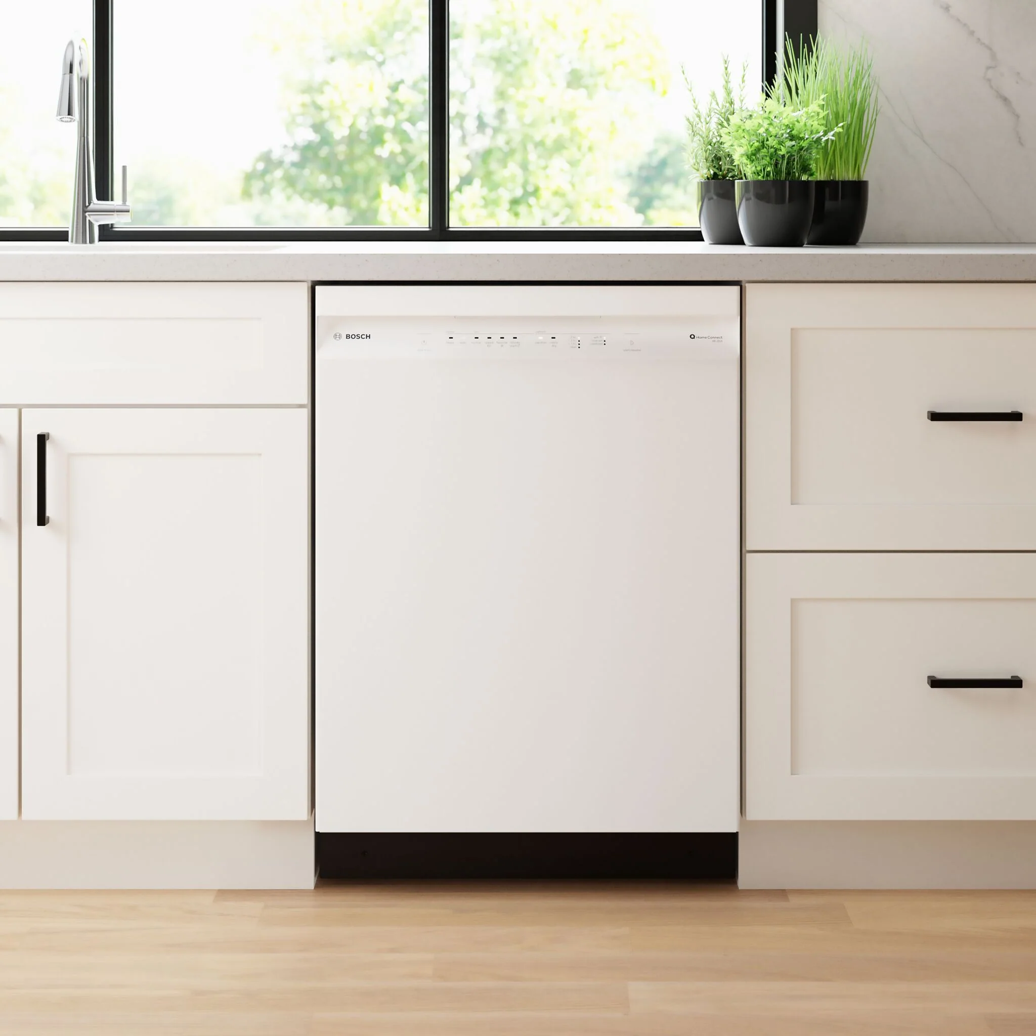 Bosch White 100 Series Built-In Dishwasher with Home Connect (48 dBA) - SHE41CM2N - Image 2