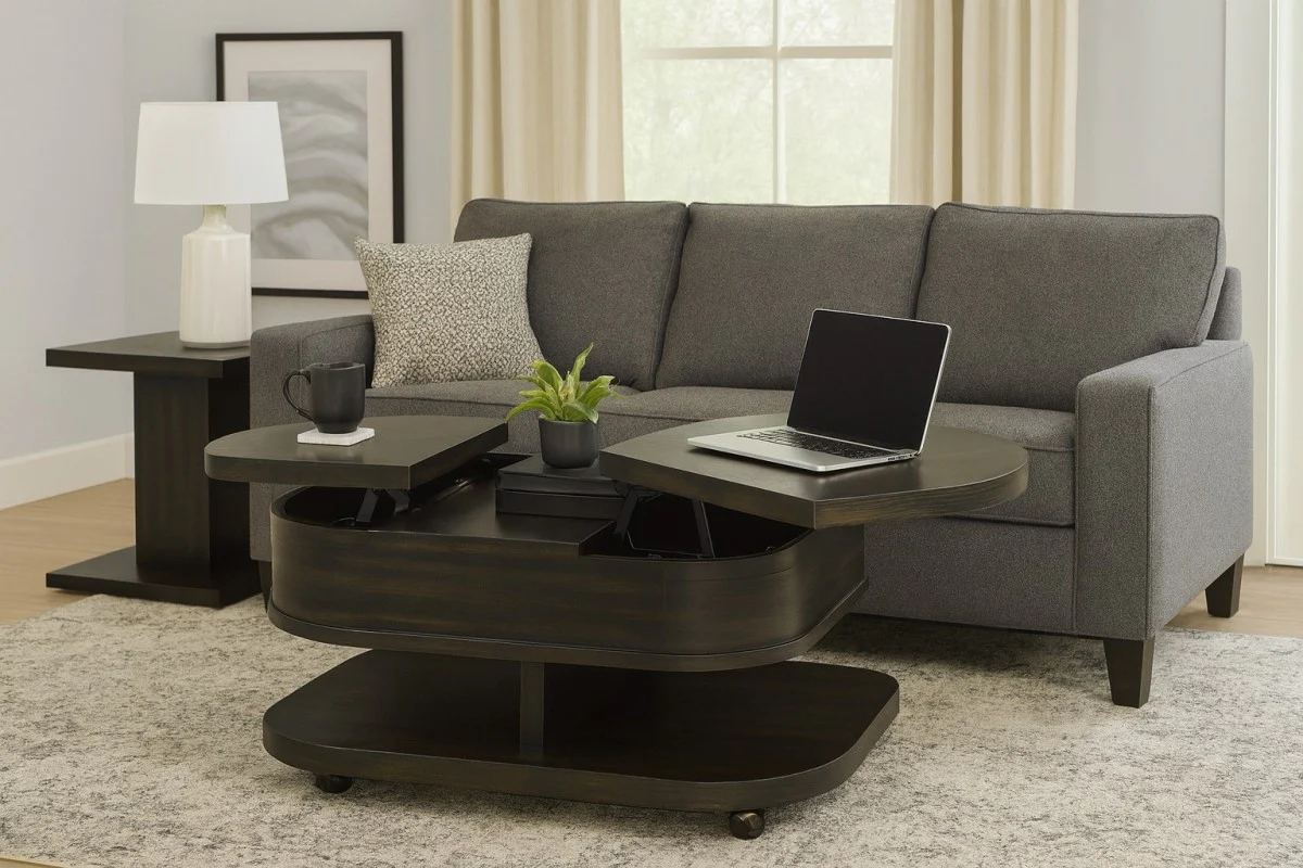 Brando Dual Lift-Top Coffee Table - Espresso - Image 3