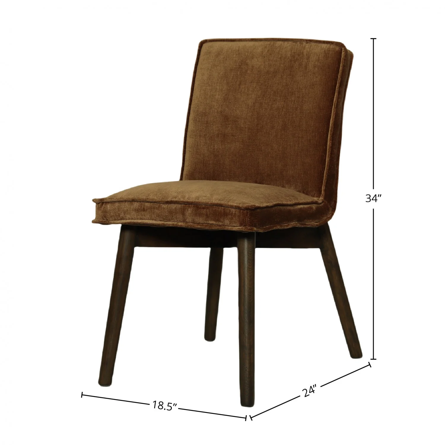 Brindel Dining Chair - Distressed Velvet Bronze - Set Of Two - Image 2