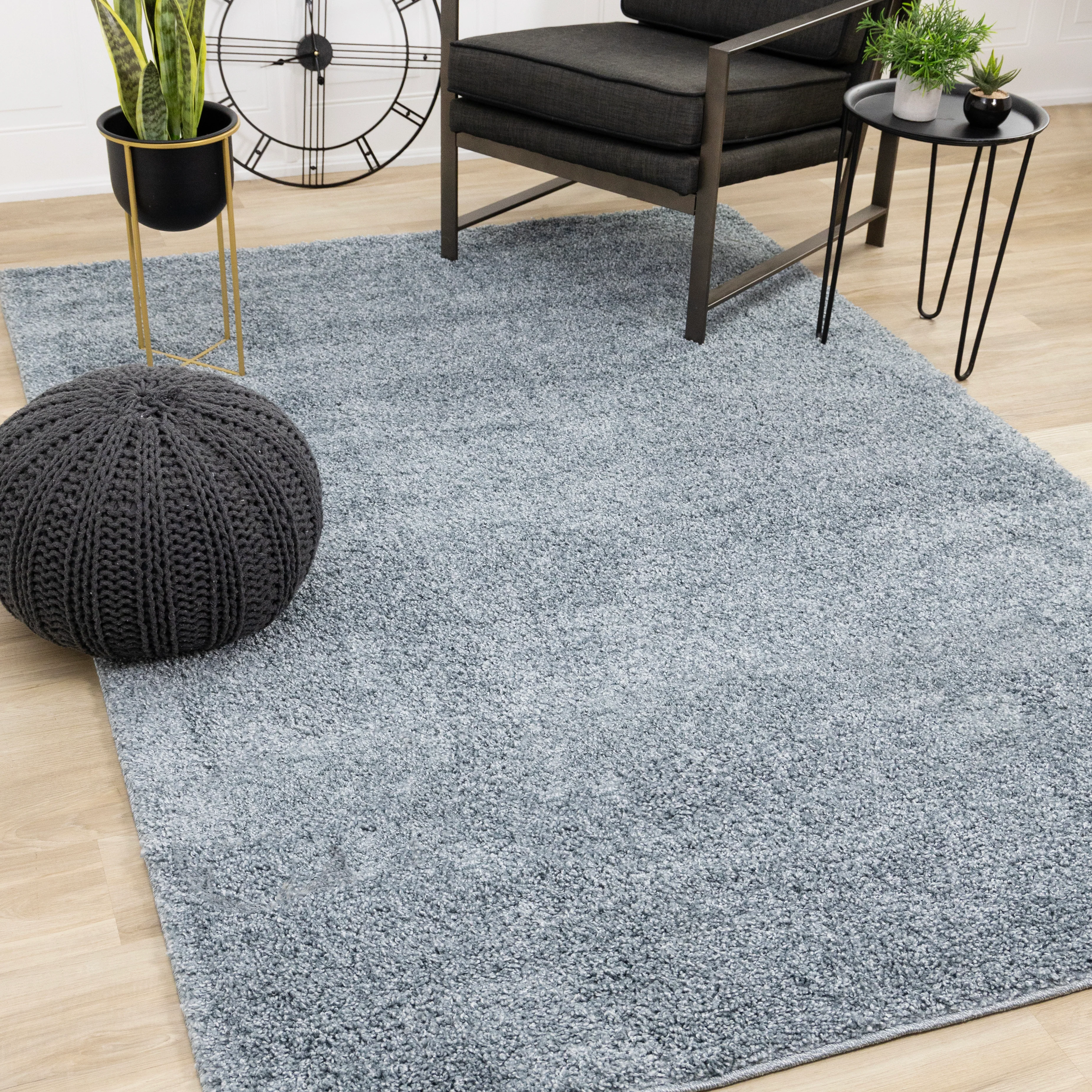 Brio 5'3" x 7'7" Shag Area Rug - Blue - Image 2