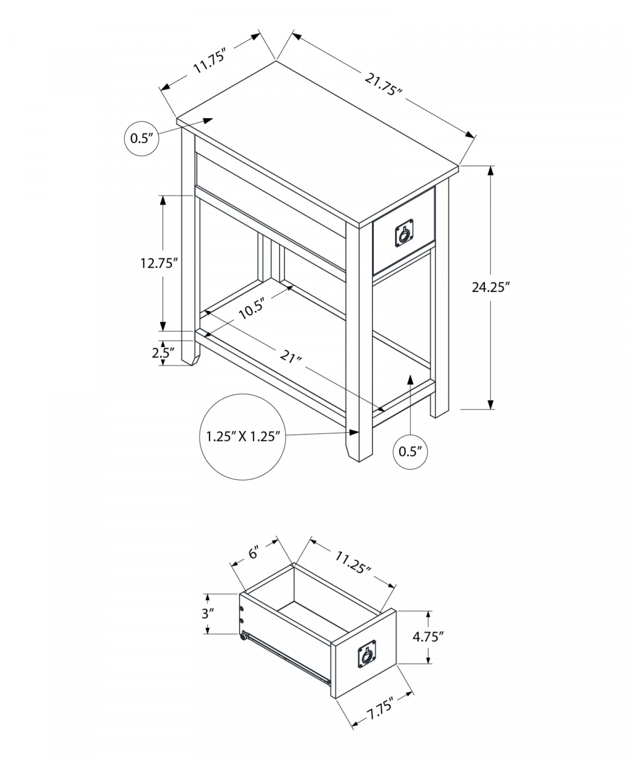 Brisa Side Table - Espresso - Image 3