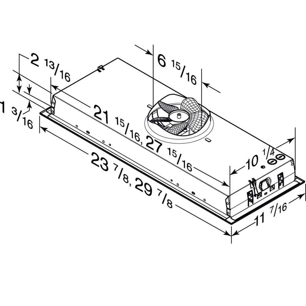 Broan Stainless Steel 30" 300 Max Blower CFM Built-In Power Pack Insert - BBN1303SS - Image 4