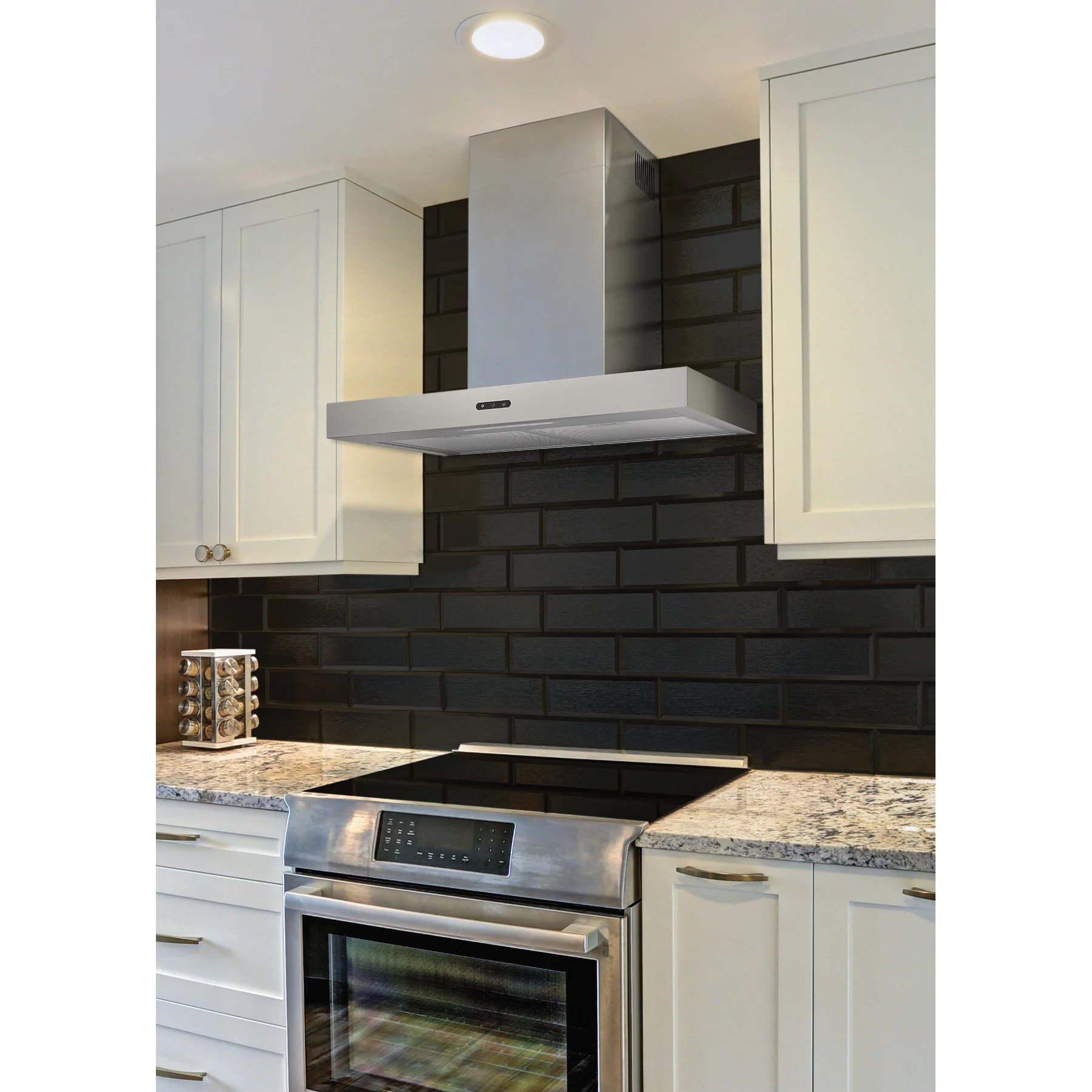Broan Stainless Steel 30" 460 Max CFM T-Style Chimney Range Hood - EW4330SS - Image 2