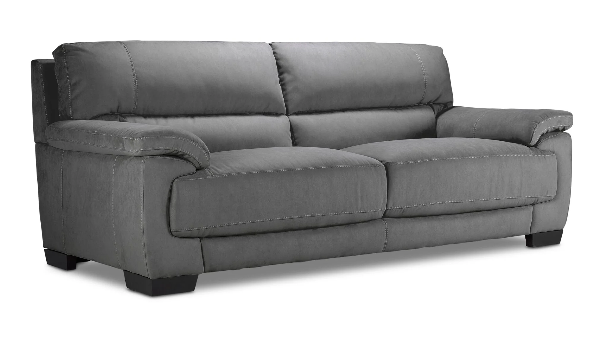 Brody Sofa and Loveseat Set - Dark Grey - Image 2