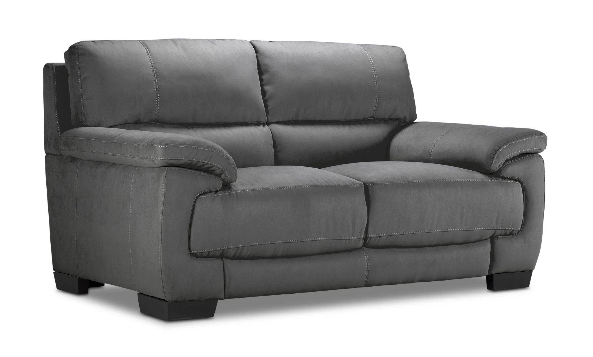 Brody Sofa and Loveseat Set - Dark Grey - Image 3