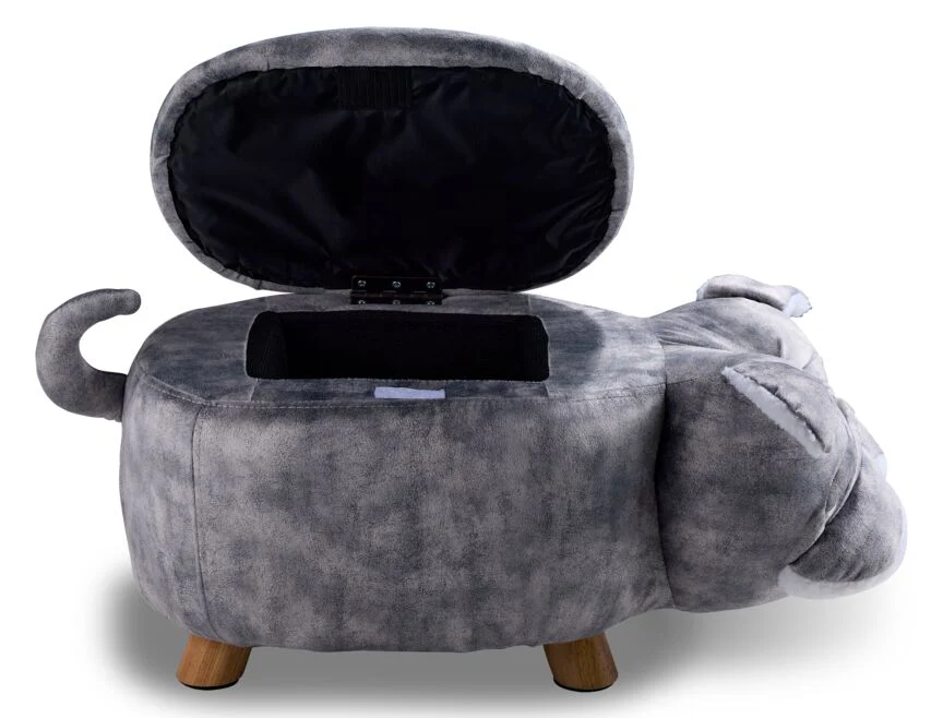 Bulldog Storage Ottoman - Grey - Image 5