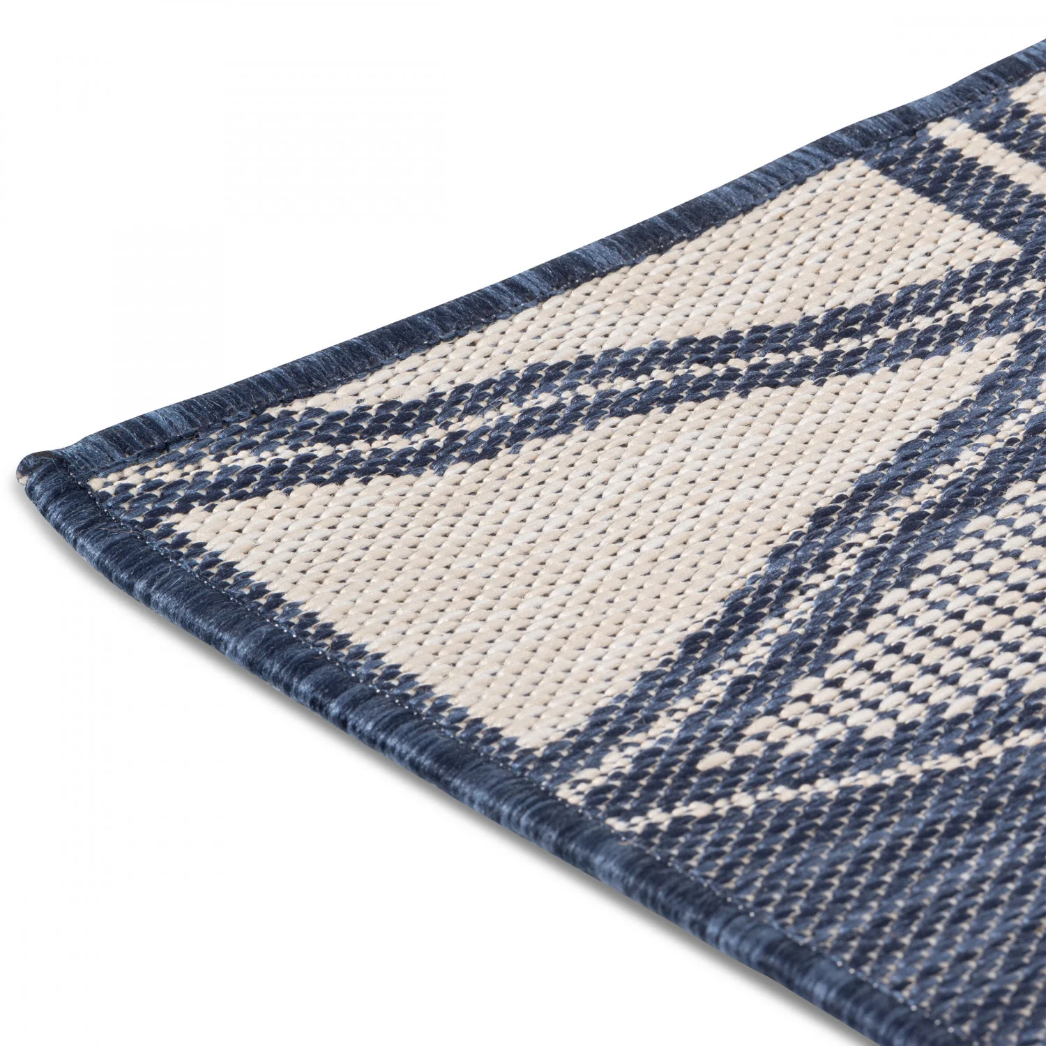 Cabana Triangles Indoor/Outdoor Rug - 3' x 5' - Blue - Image 4