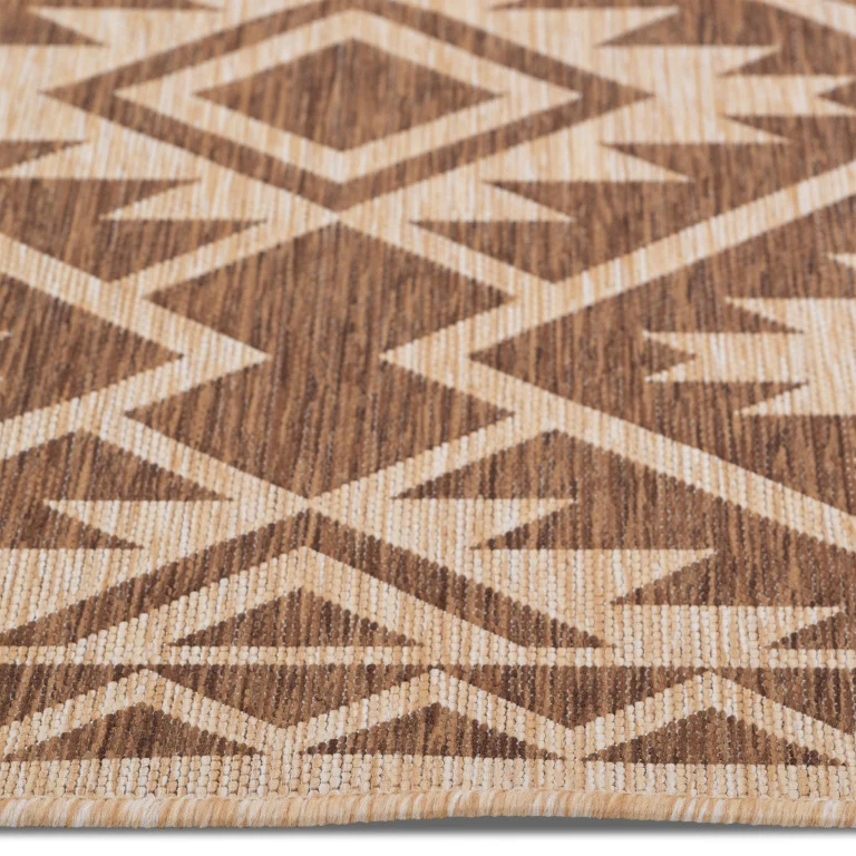 Cabana Tribal Indoor/Outdoor Rug - 5' x 7' - Brown - Image 2