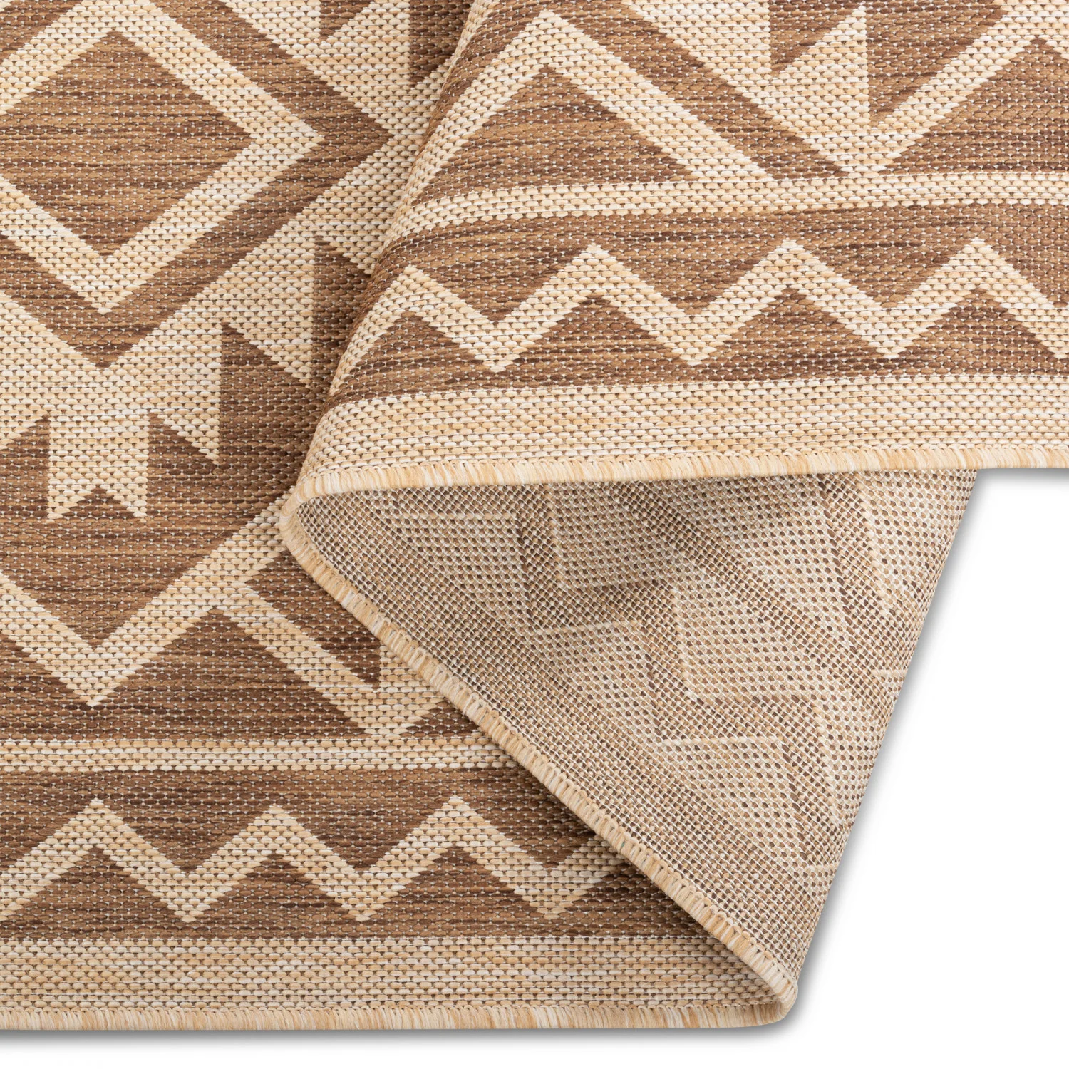 Cabana Tribal Indoor/Outdoor Rug - 5' x 7' - Brown - Image 4