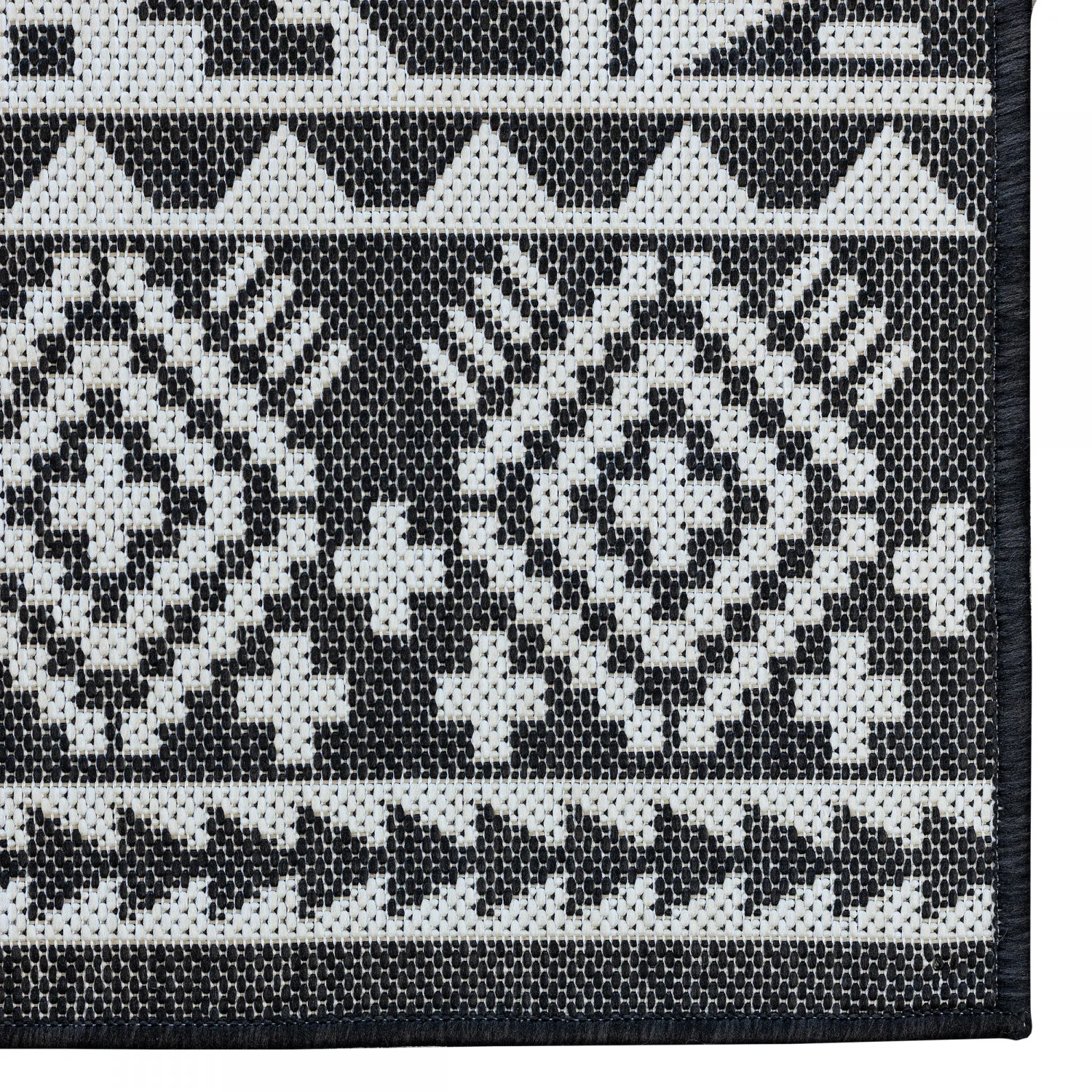 Cabana Tribal Indoor/Outdoor Rug - 8' x 10' - Black - Image 3