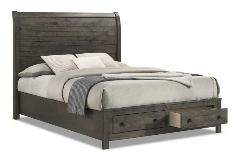 Cabin 5-Piece King Storage Bedroom Package - Grey - Image 2