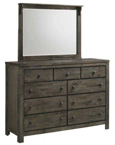 Cabin 6-Piece Queen Bedroom Package - Grey - Image 4