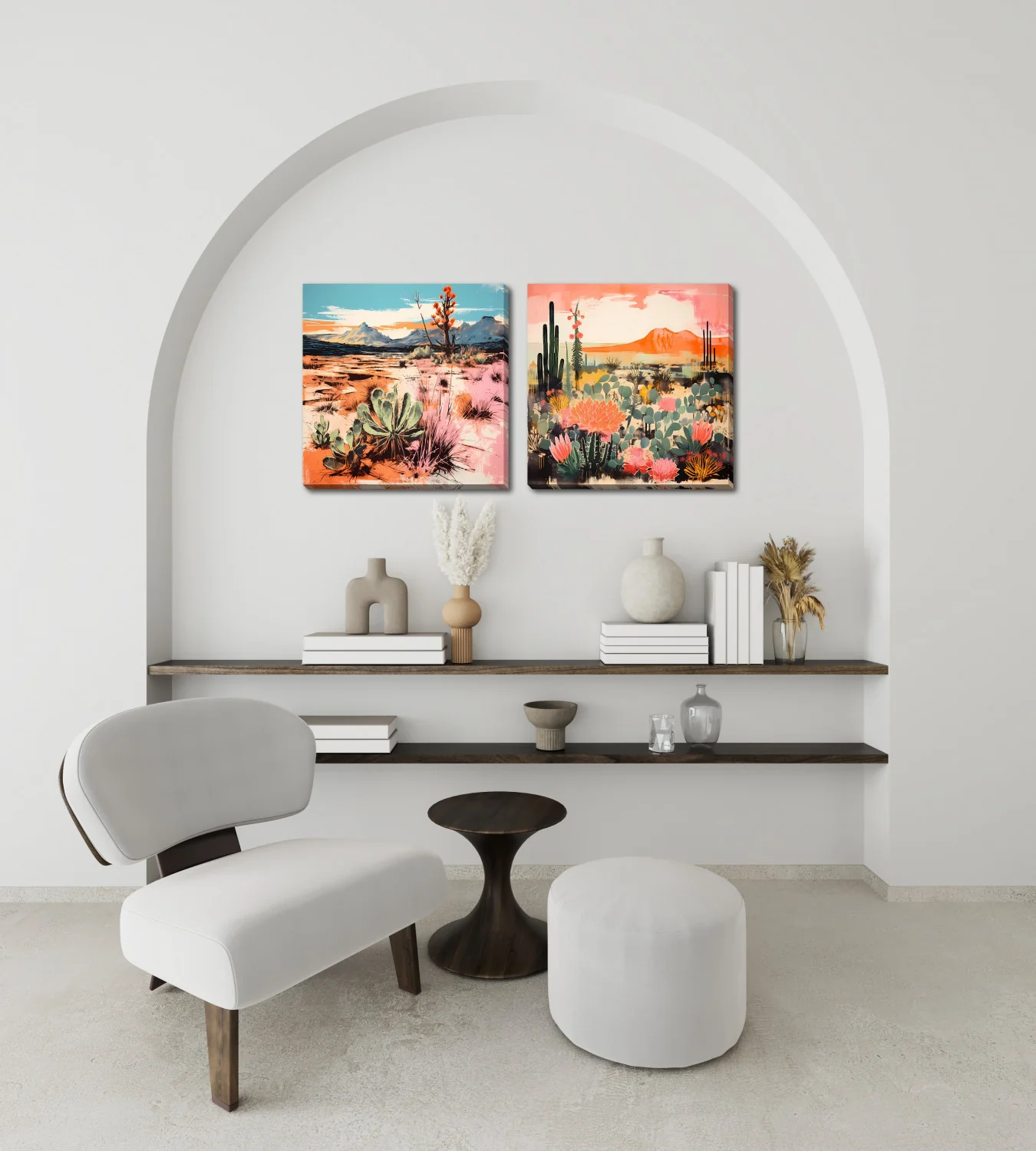 Cactus Garden II Wall Art - Multi-Colour - 18 X 18 - Image 2