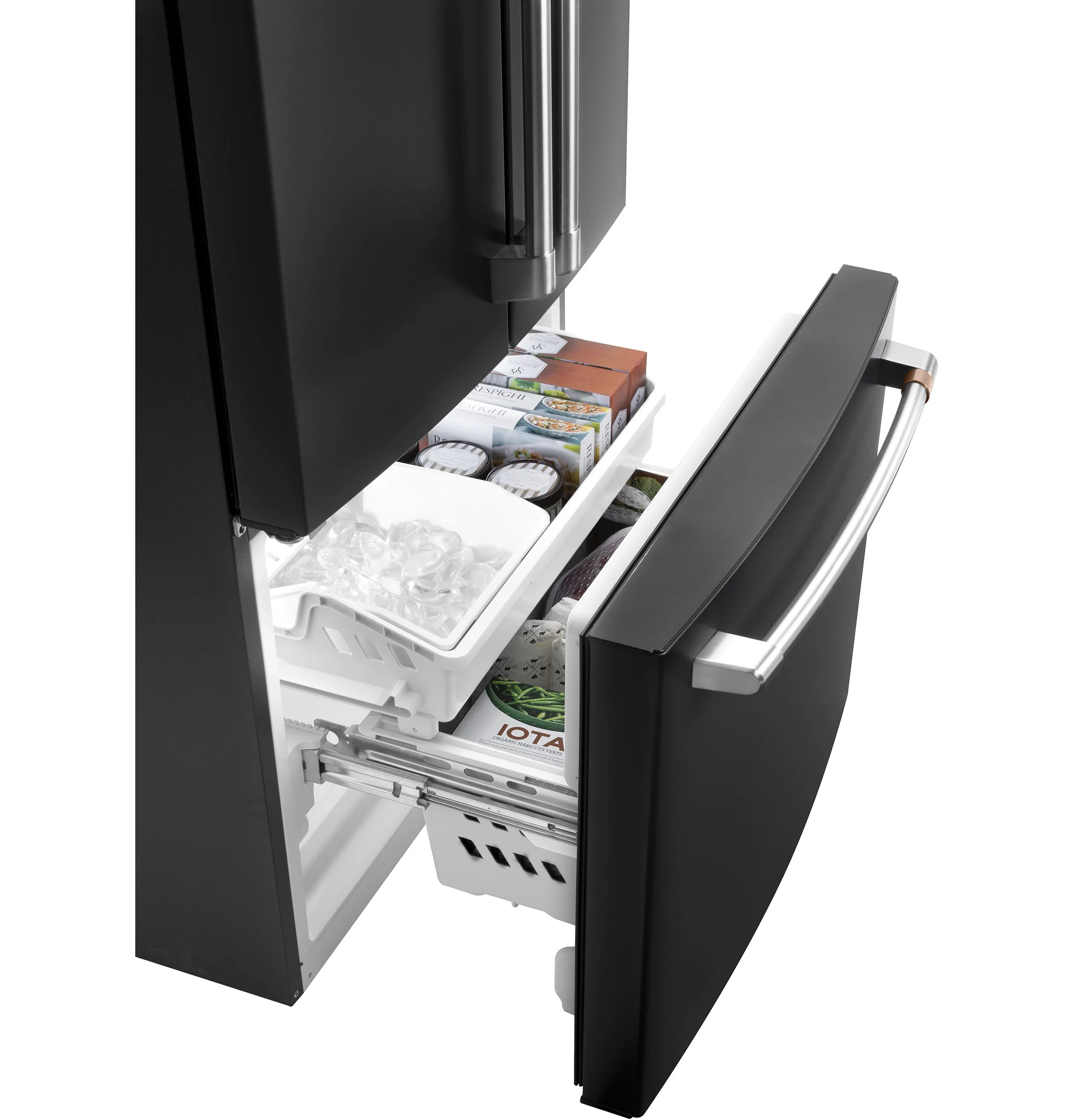 Café 33" 18.6 Cu. Ft. Matte Black Counter-Depth French Door Refrigerator - CWE19SP3ND1 - Image 3