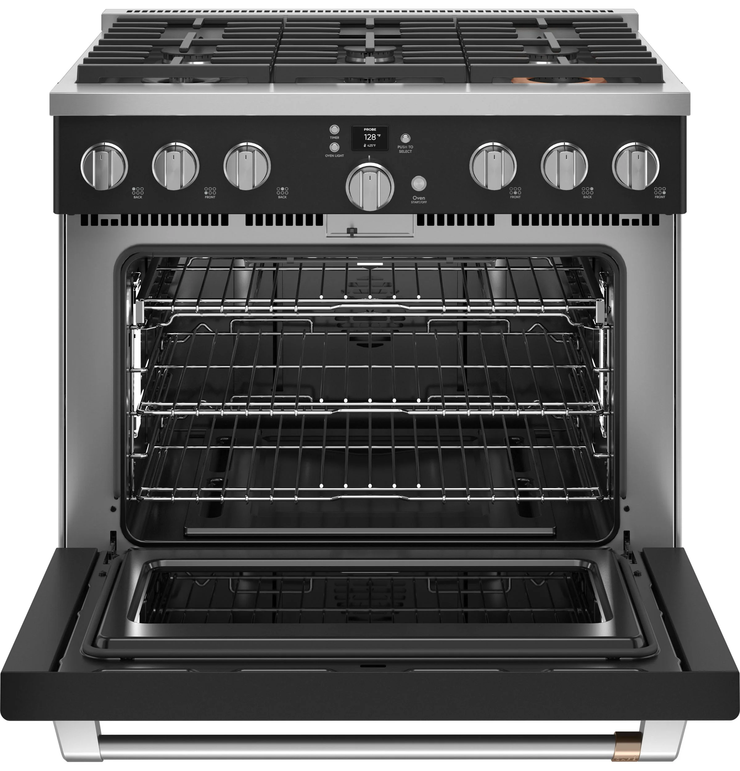 Café Matte Black 36" All-Gas Commercial-Style Smart Range (6.2 Cu.Ft) - CGY366P3TD1 - Image 3