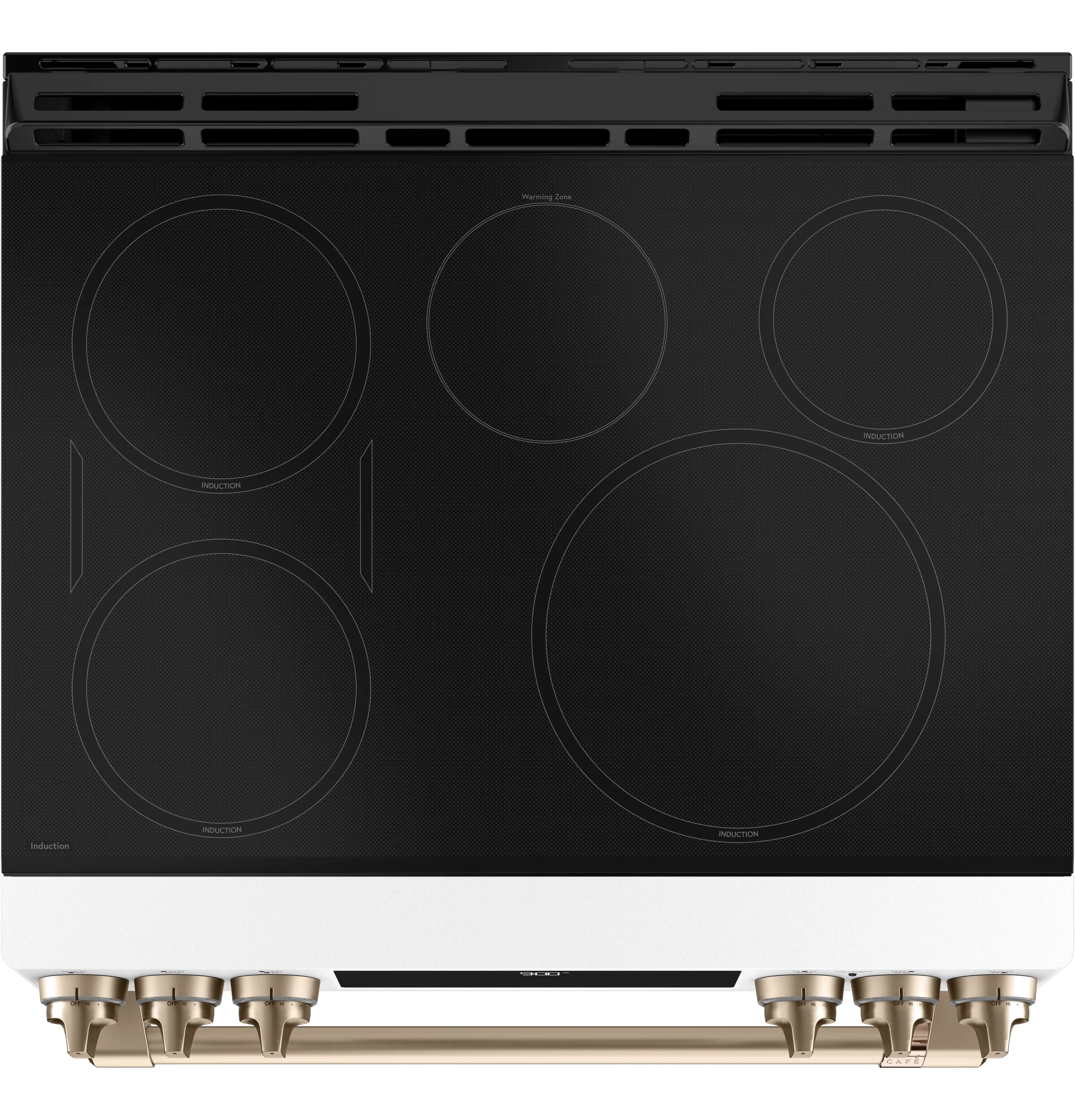 Café™ Matte White 30'' Slide-In Front Control Induction and Convection Range with Warming Drawer (5.7 Cu.Ft) - CCHS900P4MW2 - Image 2