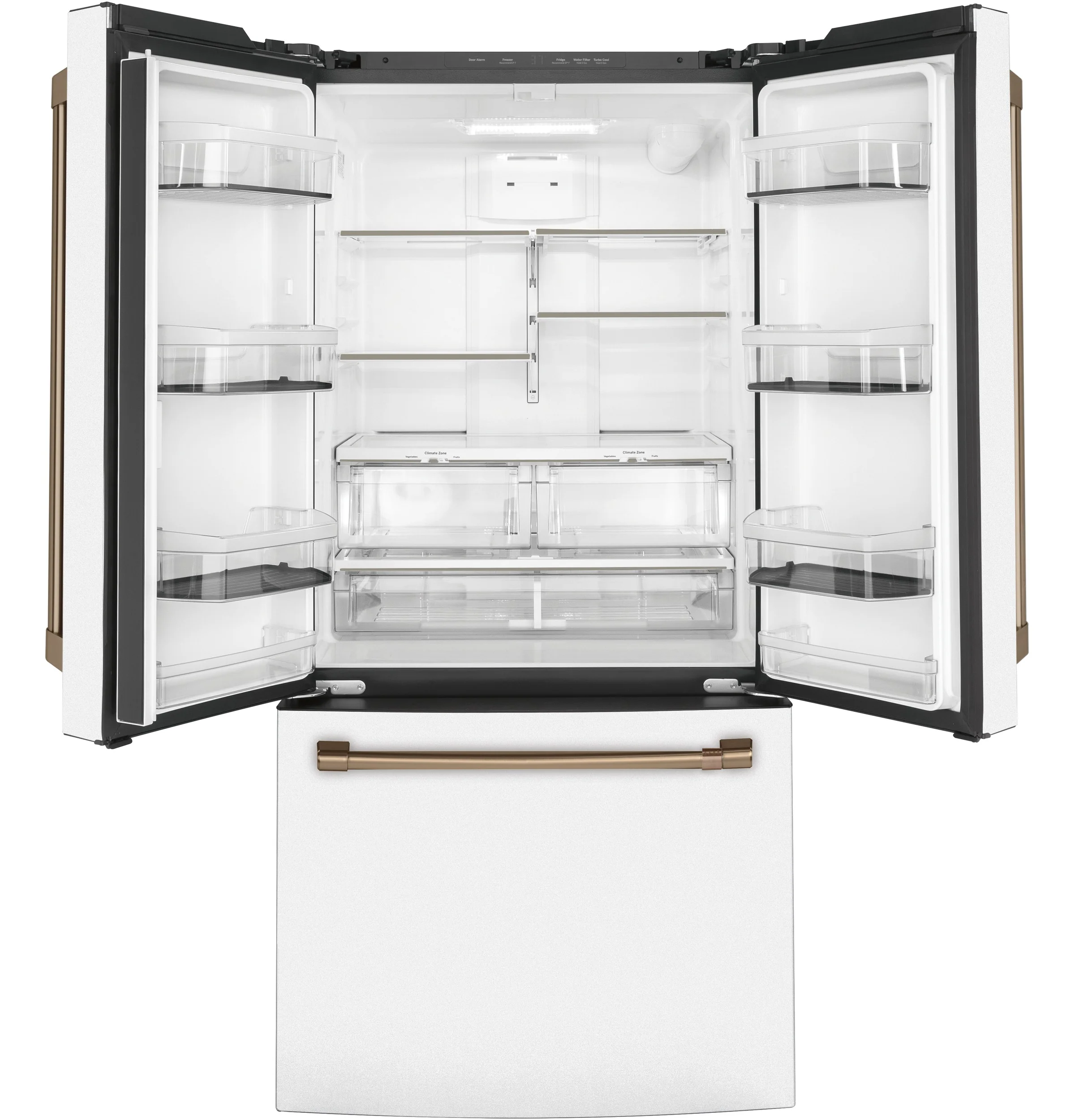 Café Matte White Kitchen Package with French Door Refrigerator, Double Oven Range & Built-In Dishwasher - Image 3