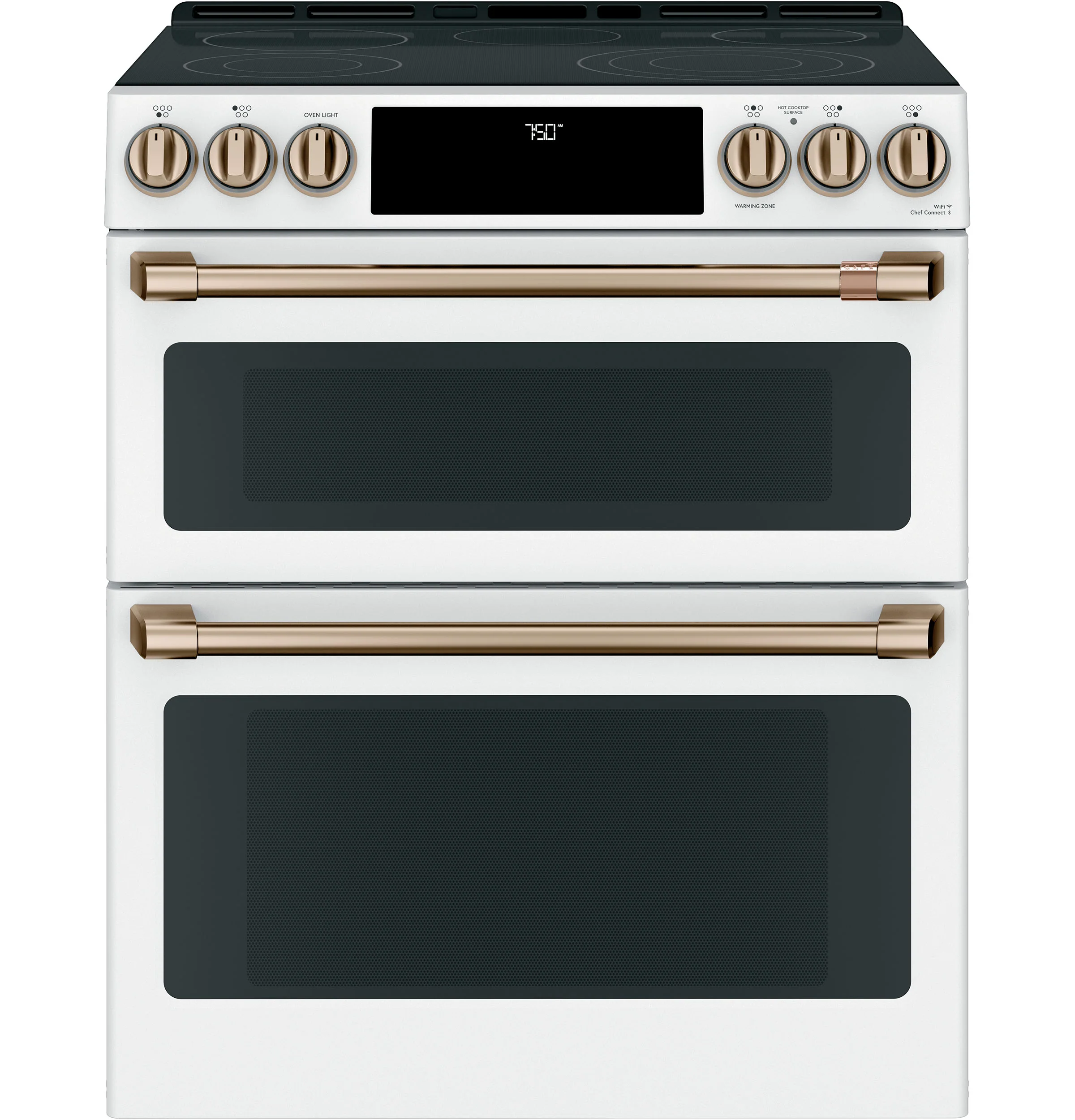 Café Matte White Kitchen Package with French Door Refrigerator, Double Oven Range & Built-In Dishwasher - Image 4