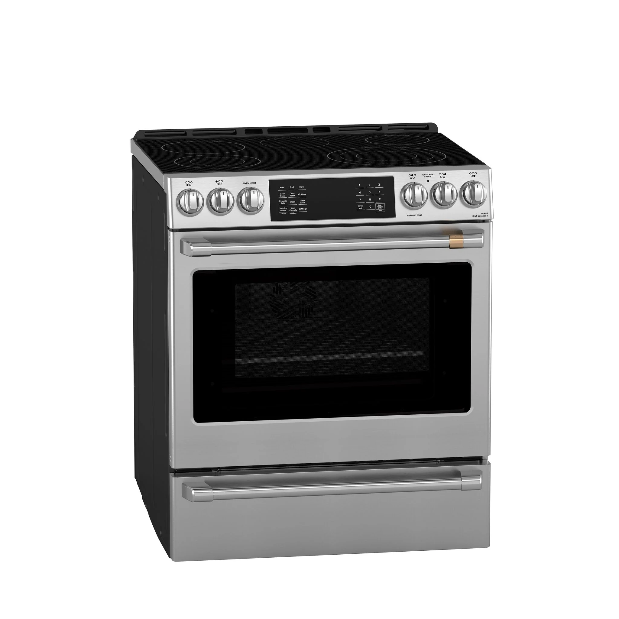Café Stainless Steel 30" Slide-In Front Control Electric Range with Dynamic Bake (5.7 Cu.ft.) - CRS70XAWCS1 - Image 6