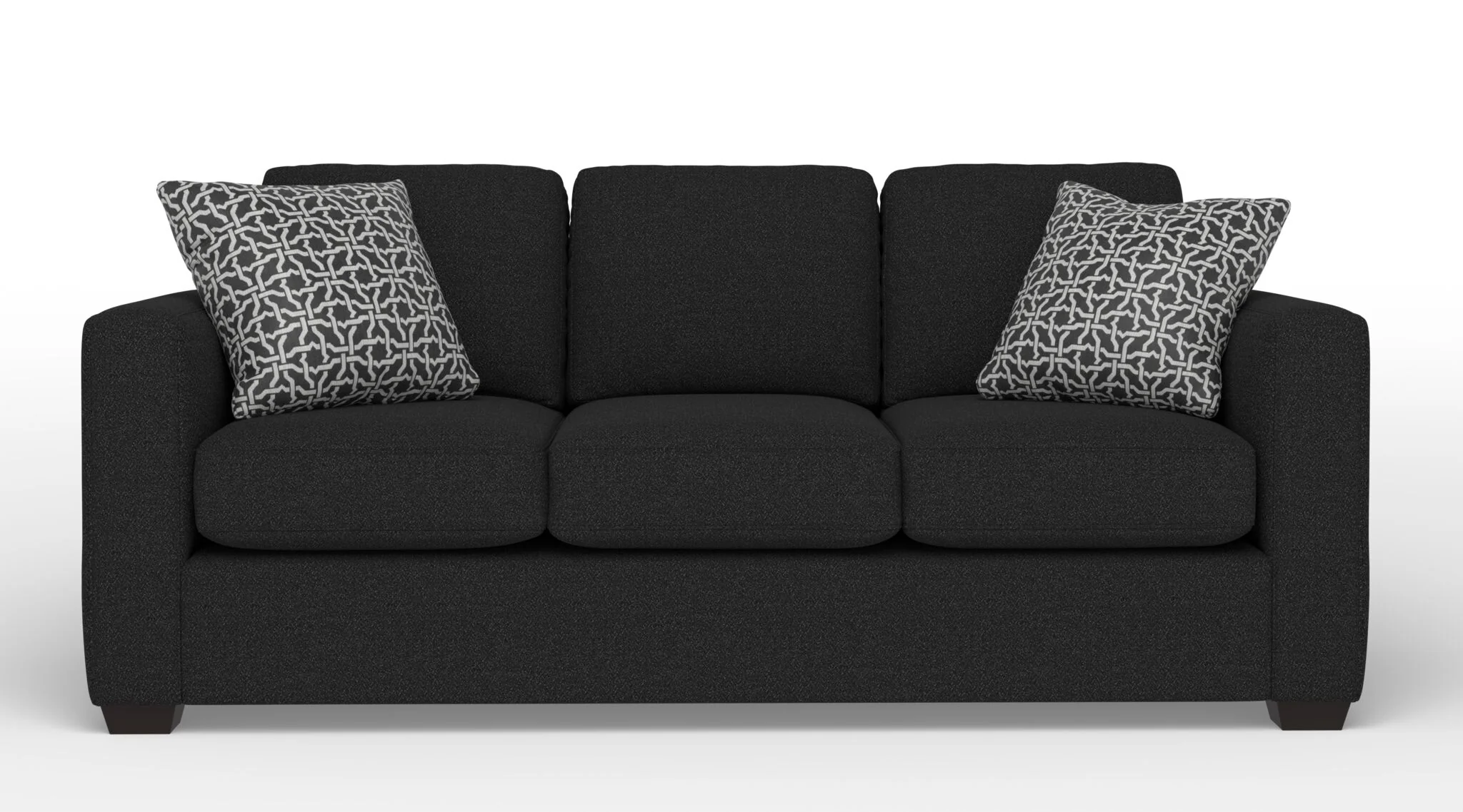 Caleb Queen Sofa Bed with Innerspring Mattress - Sutton Black - Image 2