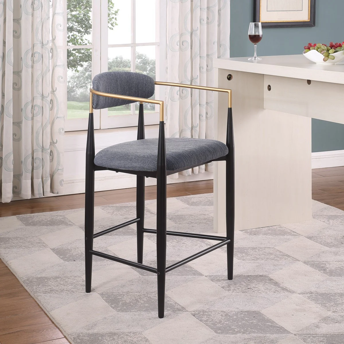 Callum Counter Stool - Grey - Set of Two - Image 2