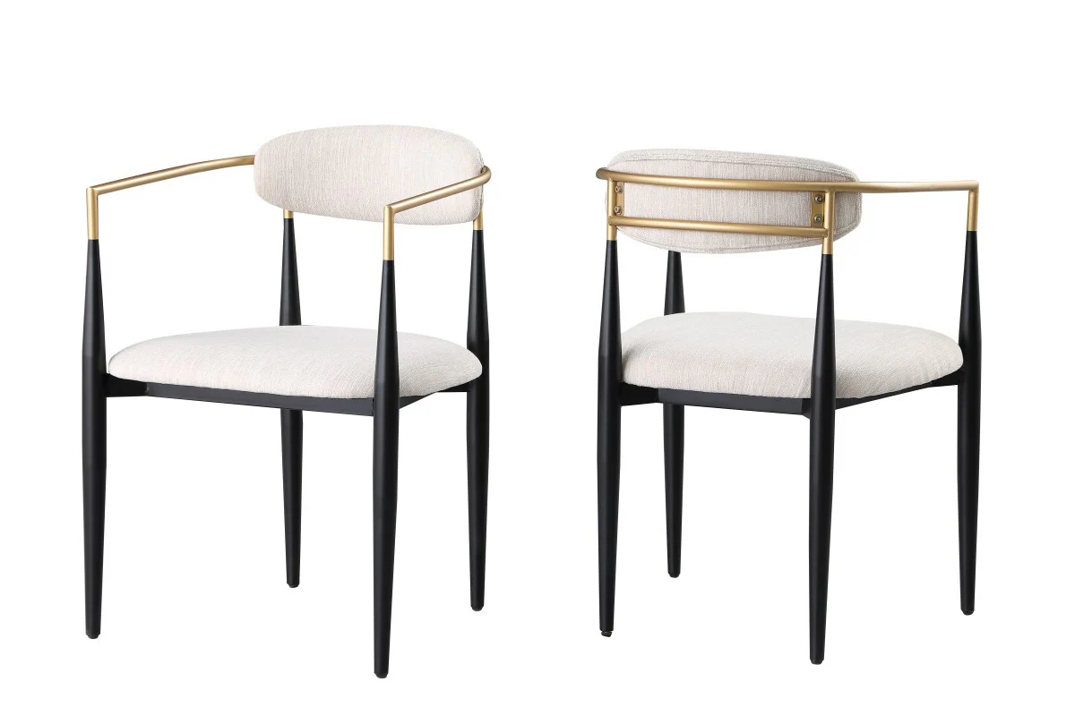 Callum Dining Chair - Beige - Set of Two - Image 3