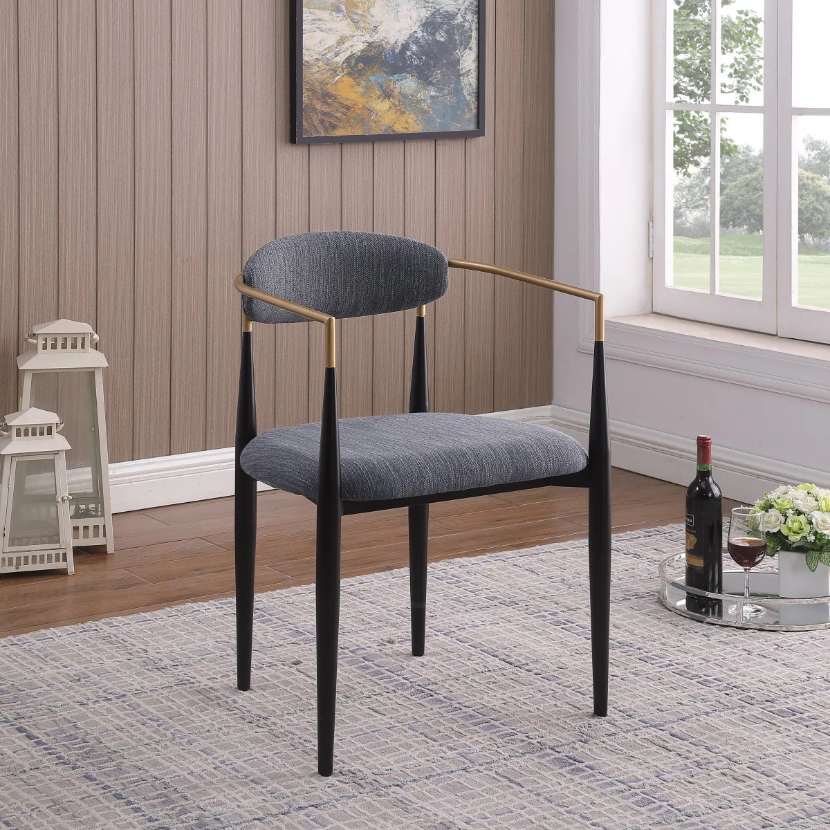 Callum Dining Chair - Grey - Set of Two - Image 2