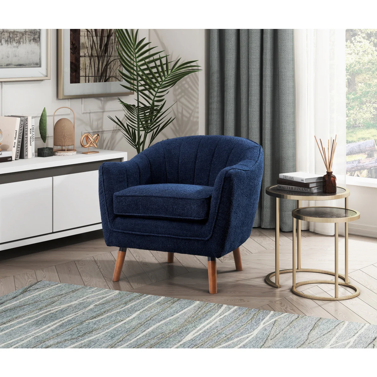 Calypso Accent Chair - Blue - Image 2