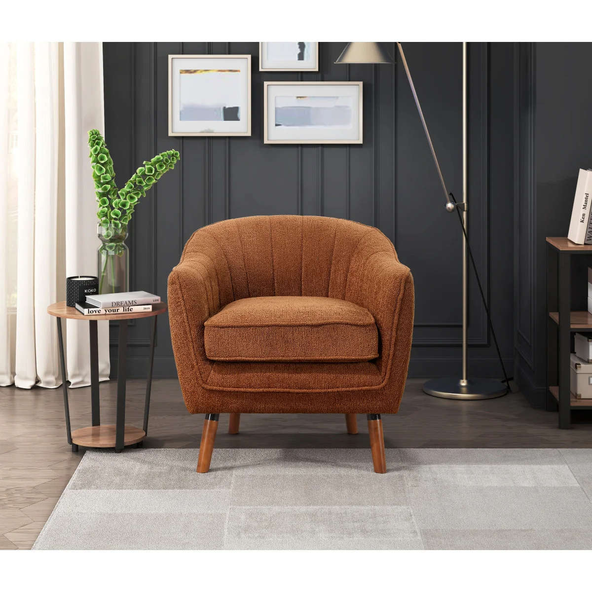 Calypso Accent Chair - Rust - Image 2