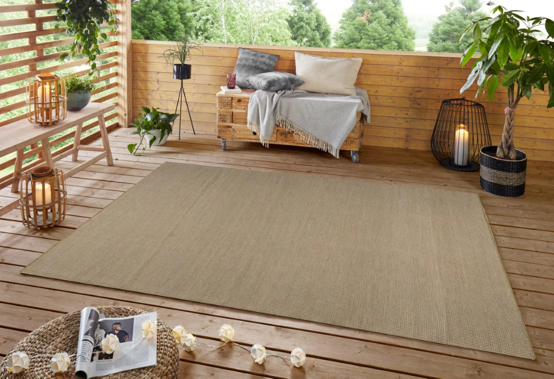 Calypso Crosshatch Outdoor Rug - 6' x 9' - Green - Image 4
