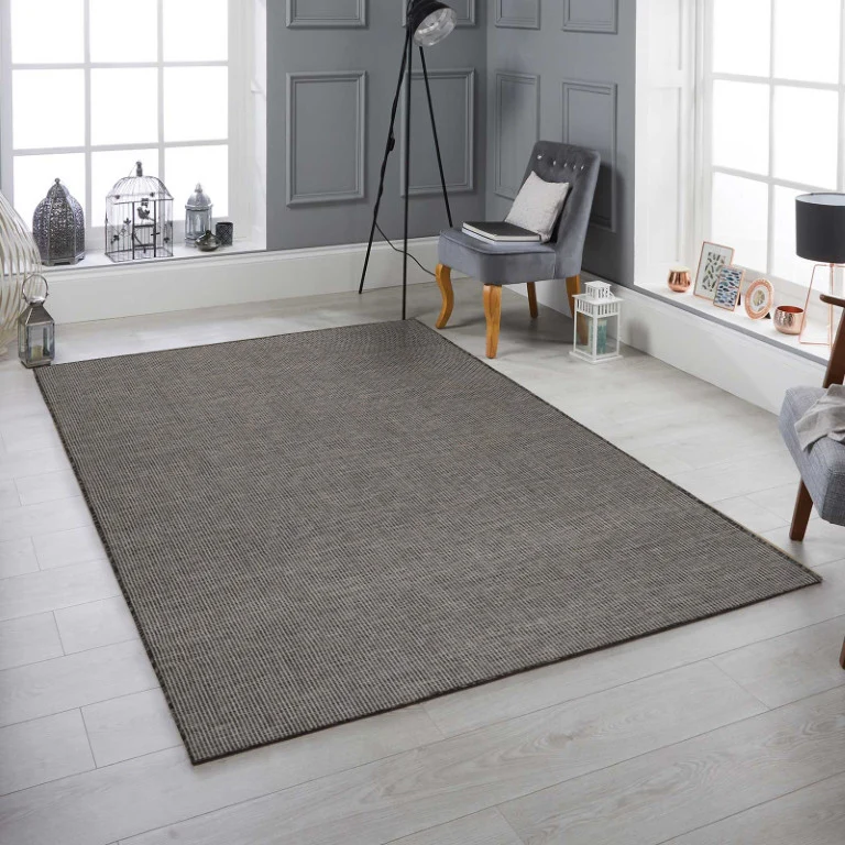 Calypso Crosshatch Outdoor Rug - 8' x 10' - Grey - Image 4