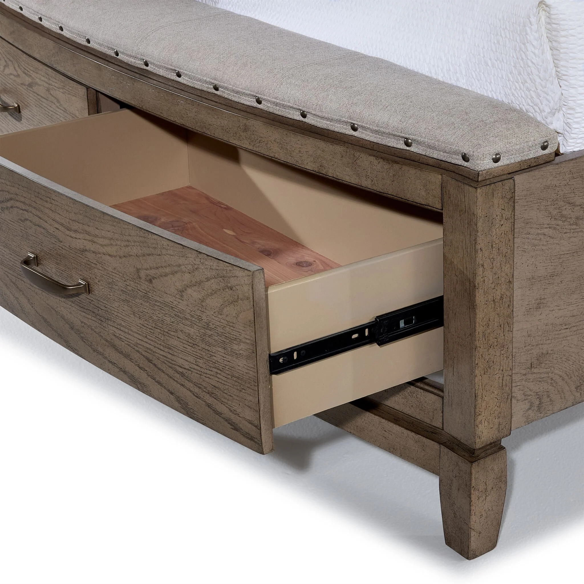 Camelot 3 - Piece Queen Storage Bed - Burnished Beige - Image 4