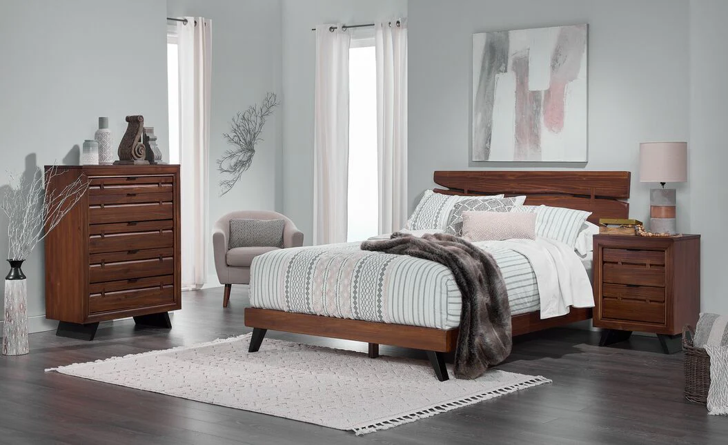 Camila 5-Piece Full Bedroom Package - Rustic Brown - Image 3