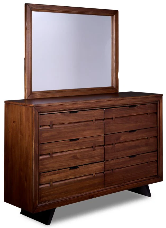 Camila 6-Drawer Dresser - Rustic Brown - Image 2