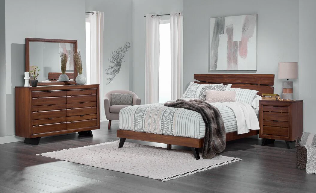 Camila 6-Piece Queen Bedroom Package - Rustic Brown - Image 2