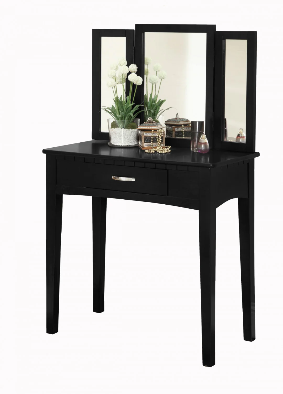 Campbell Vanity Table Set - Black - Image 3