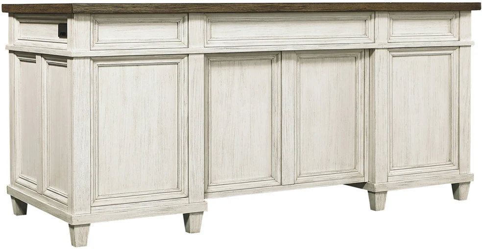 Caraway Executive Desk - Aged Ivory - Image 3