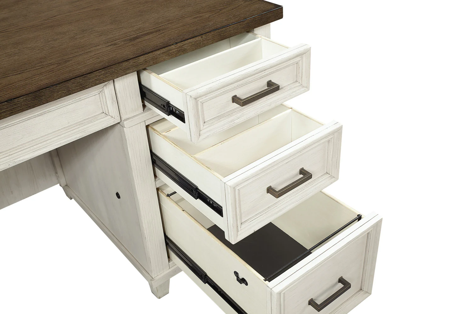 Caraway Executive Desk - Aged Ivory - Image 5
