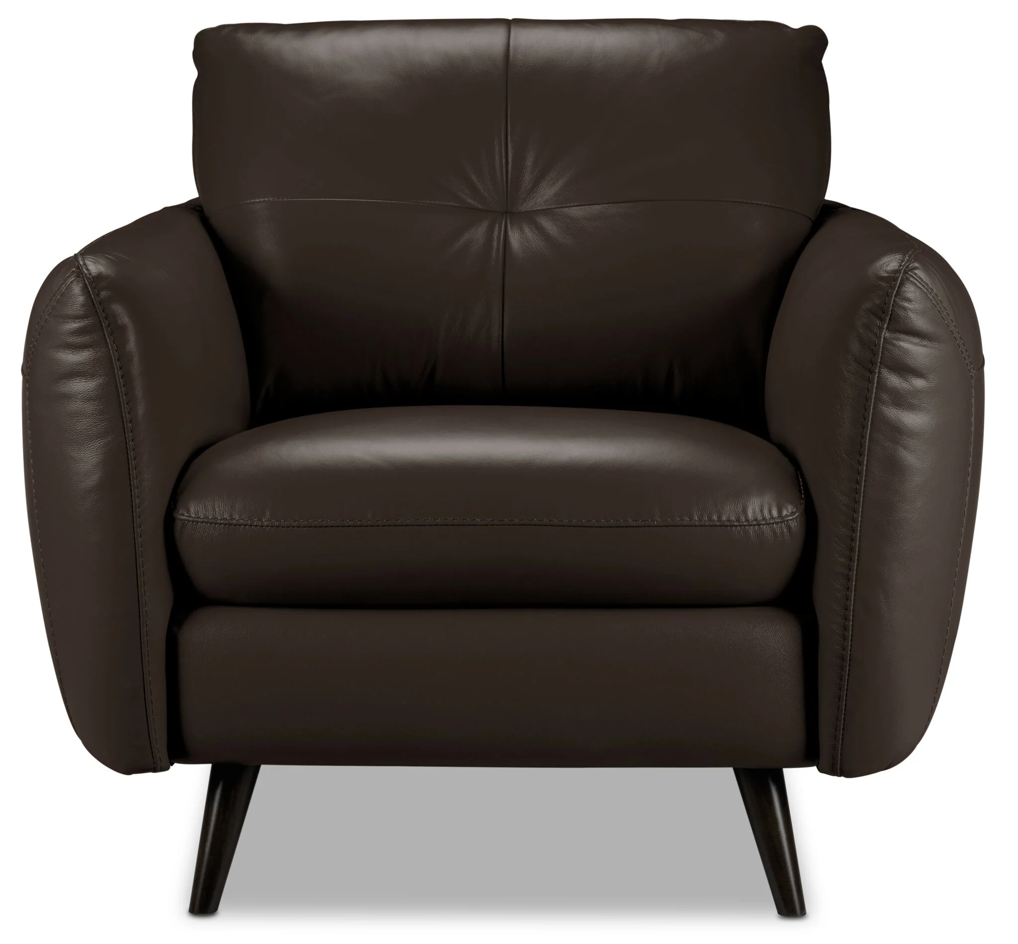Carlino Leather Chair - Chocolate - Image 2