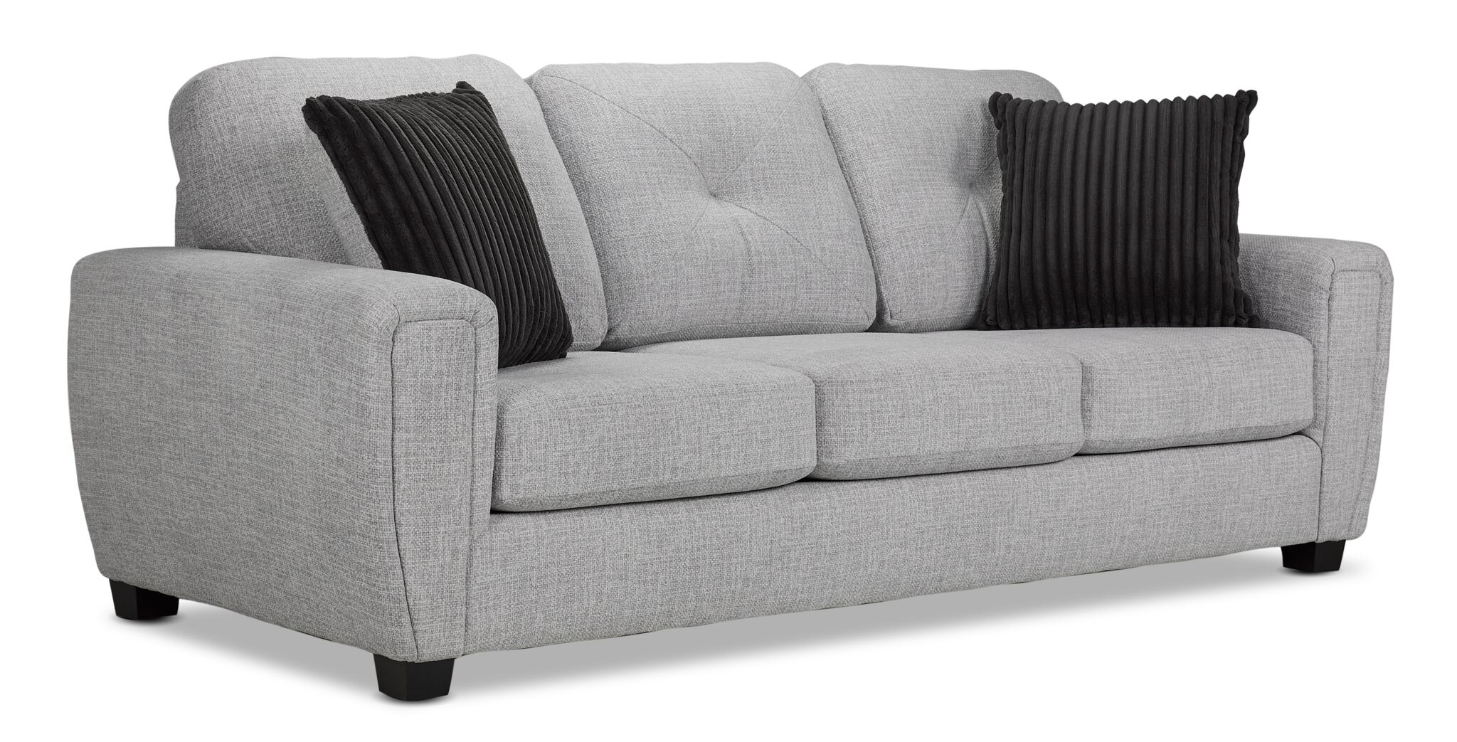 Carolina Sofa and Loveseat Set - Light Grey - Image 2