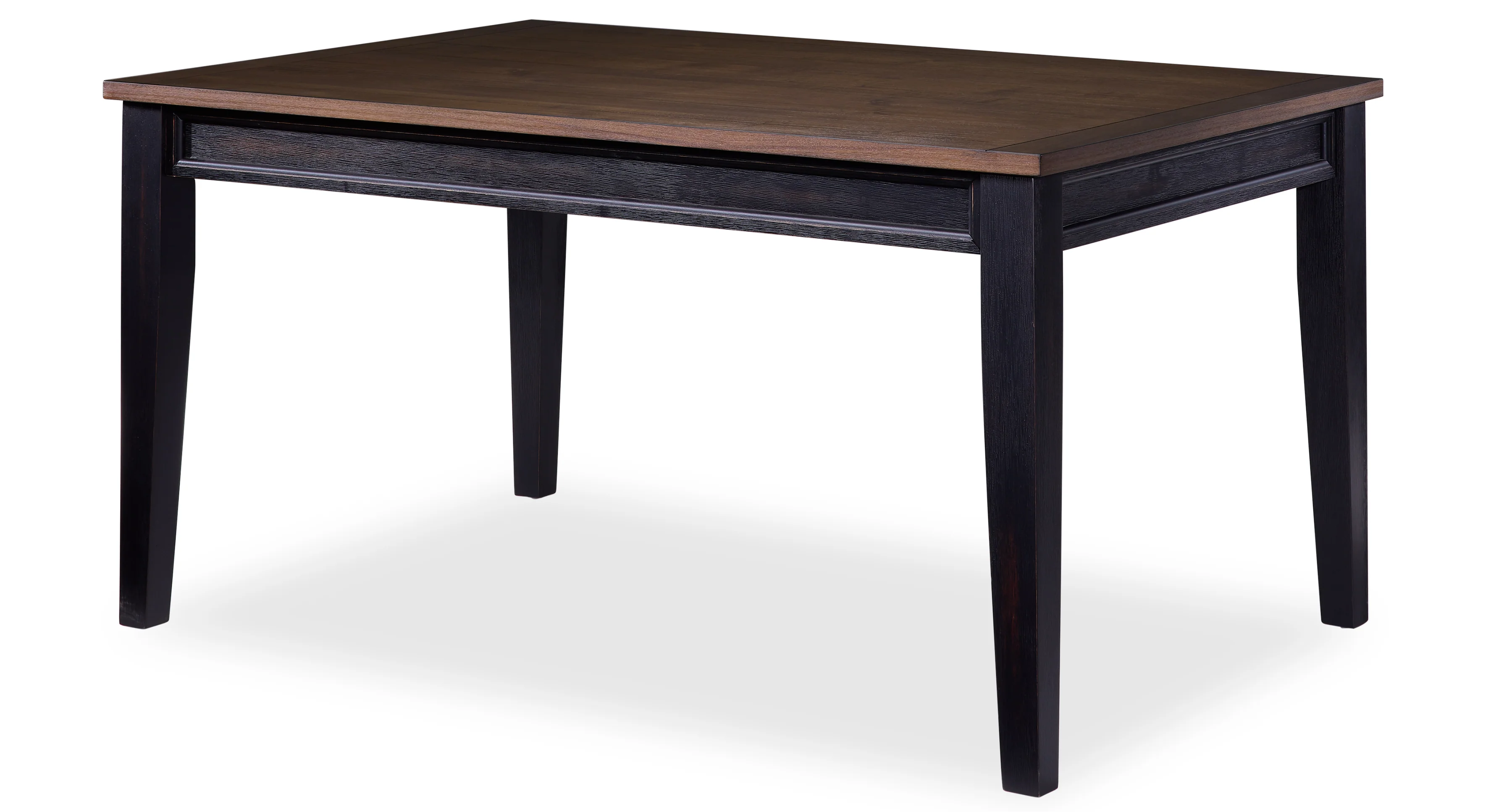 Caylie Noir 3-Piece Dining Set with Benches - Ebony, Driftwood - Image 3