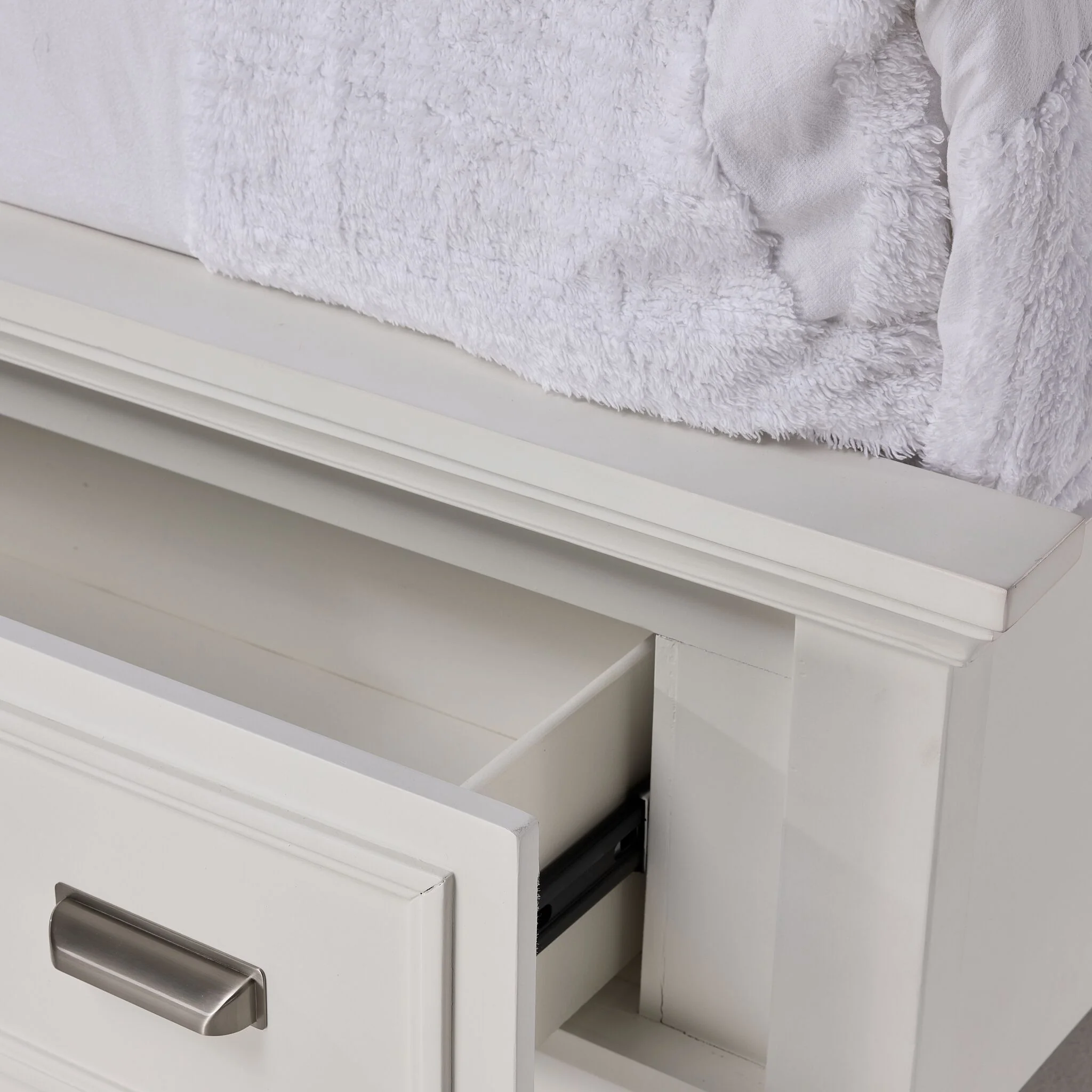 Charleston 3 - Piece Queen Storage Bed - Dove White - Image 5