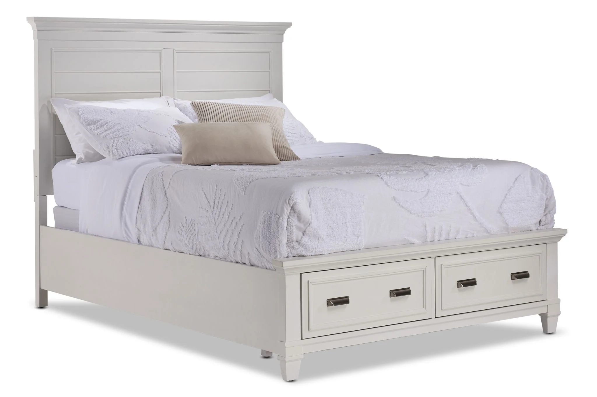 Charleston 6 - Piece Queen Storage Bedroom Package- Dove White - Image 2