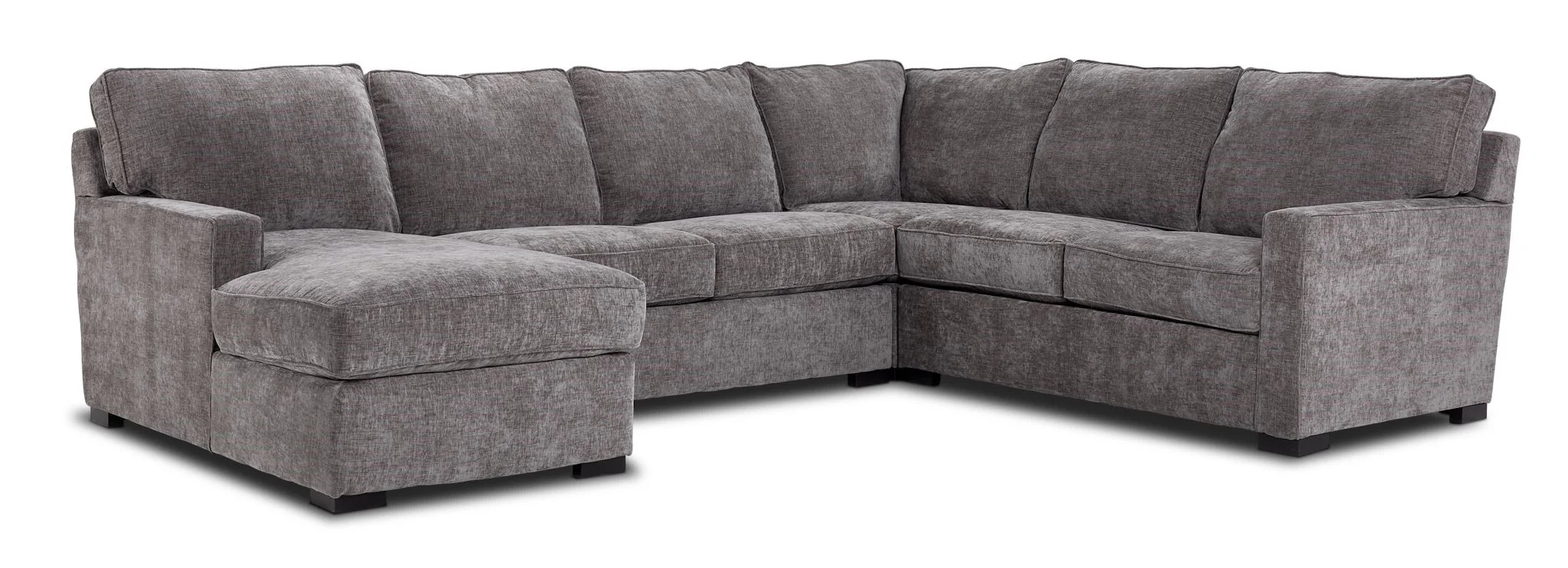 Charlotte 4-Piece Sectional with Left-Facing Chaise - Pewter - Image 2