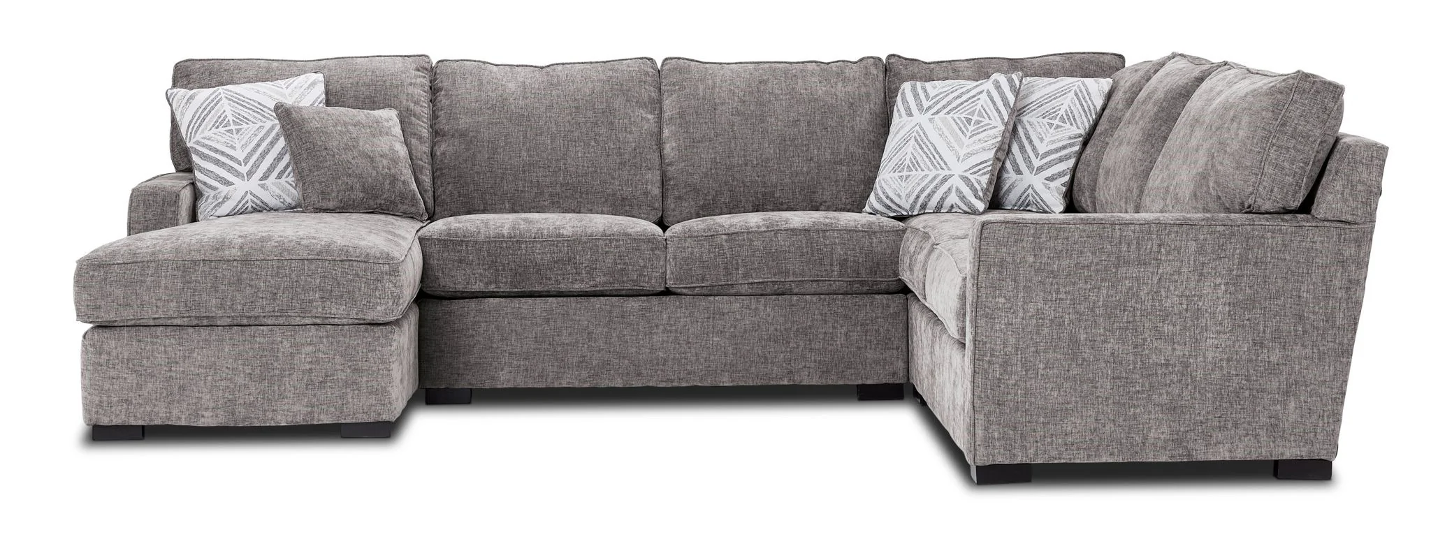 Charlotte 4-Piece Sectional with Left-Facing Chaise - Smoke - Image 4