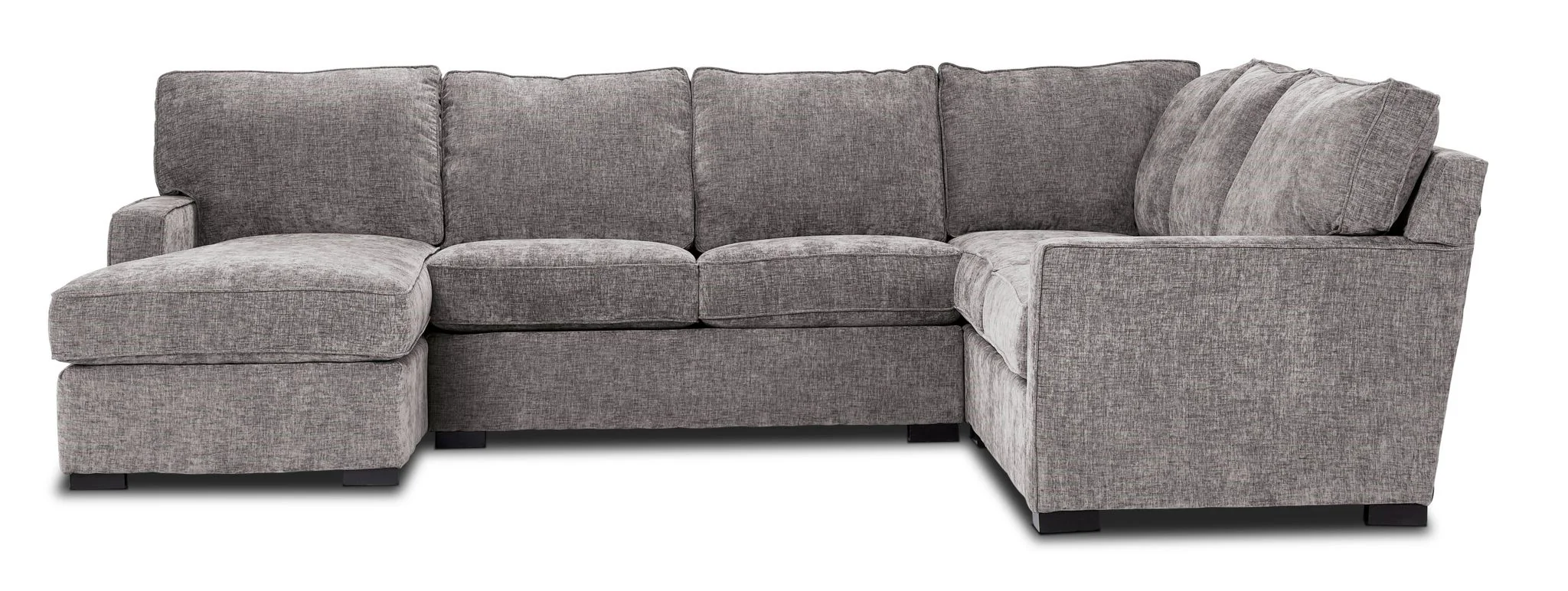 Charlotte 4-Piece Sectional with Left-Facing Chaise - Smoke - Image 5