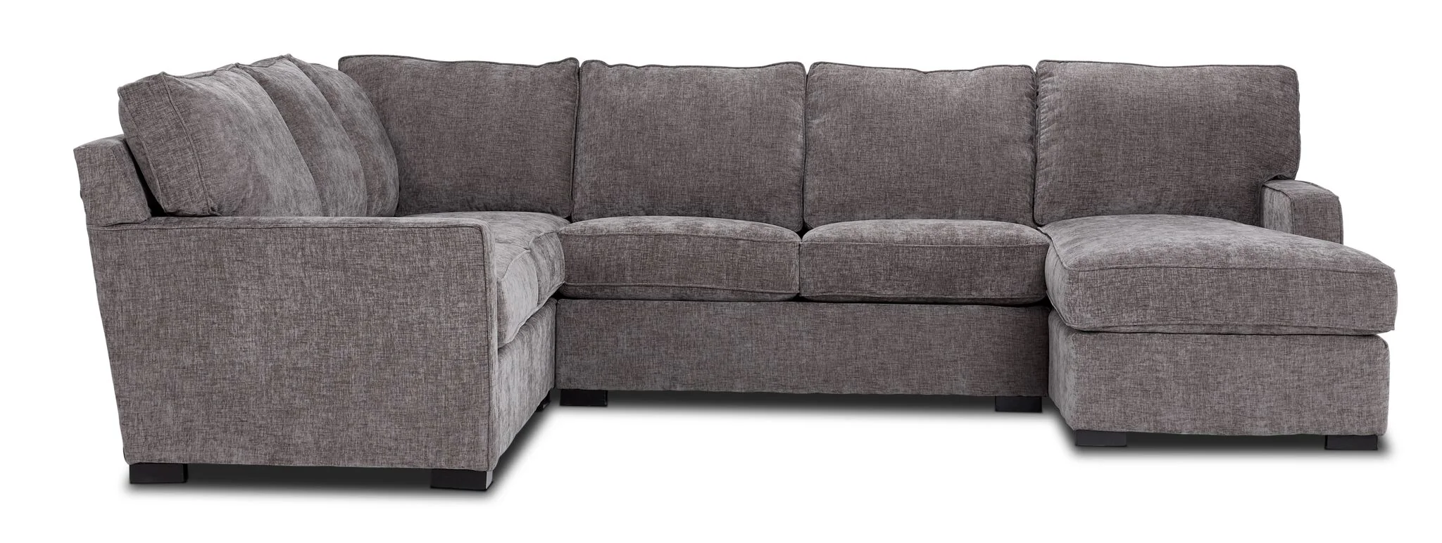 Charlotte 4-Piece Sectional with Right-Facing Chaise - Pewter - Image 5